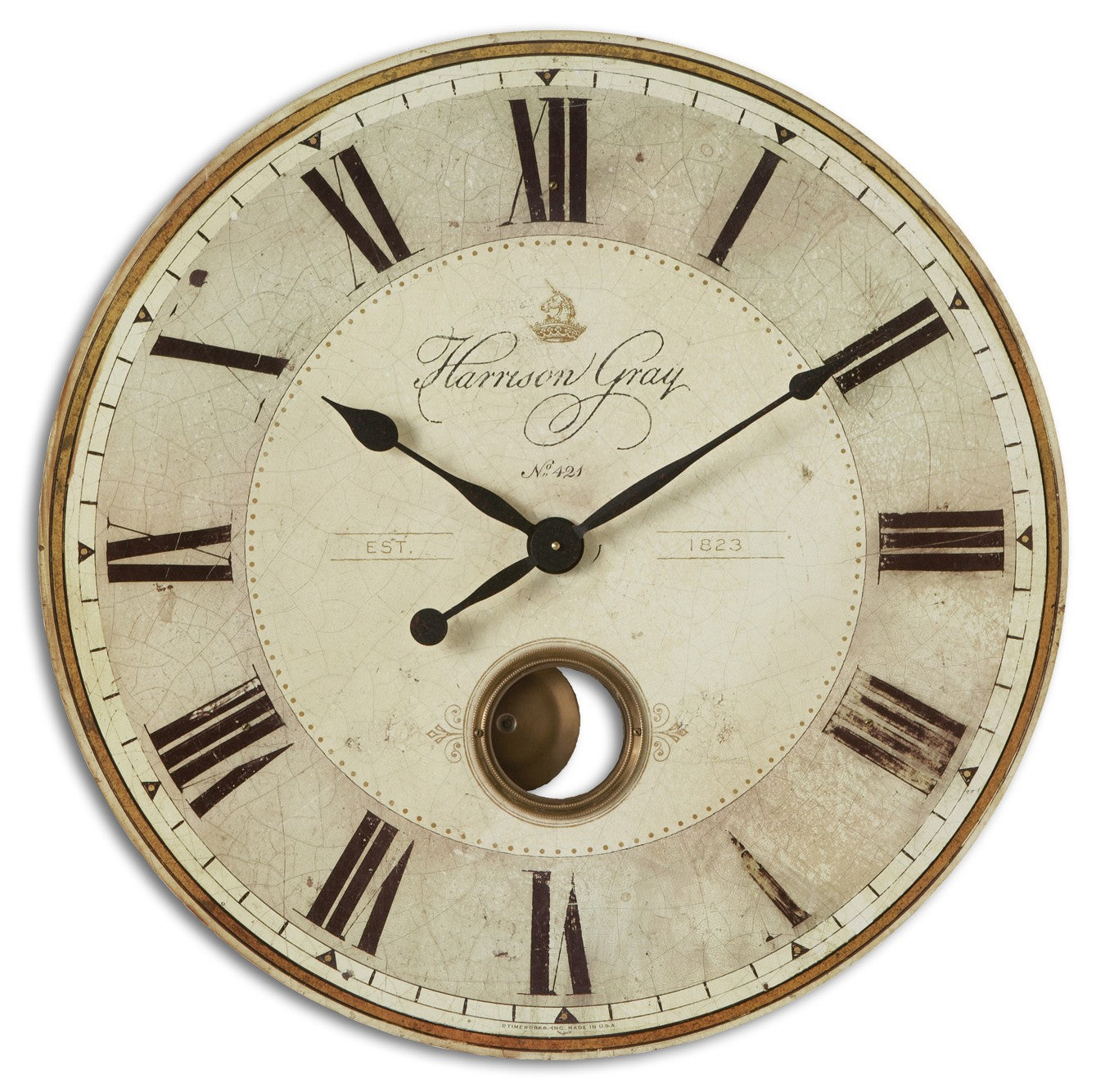 Harrison Gray 30" Clock by Uttermost