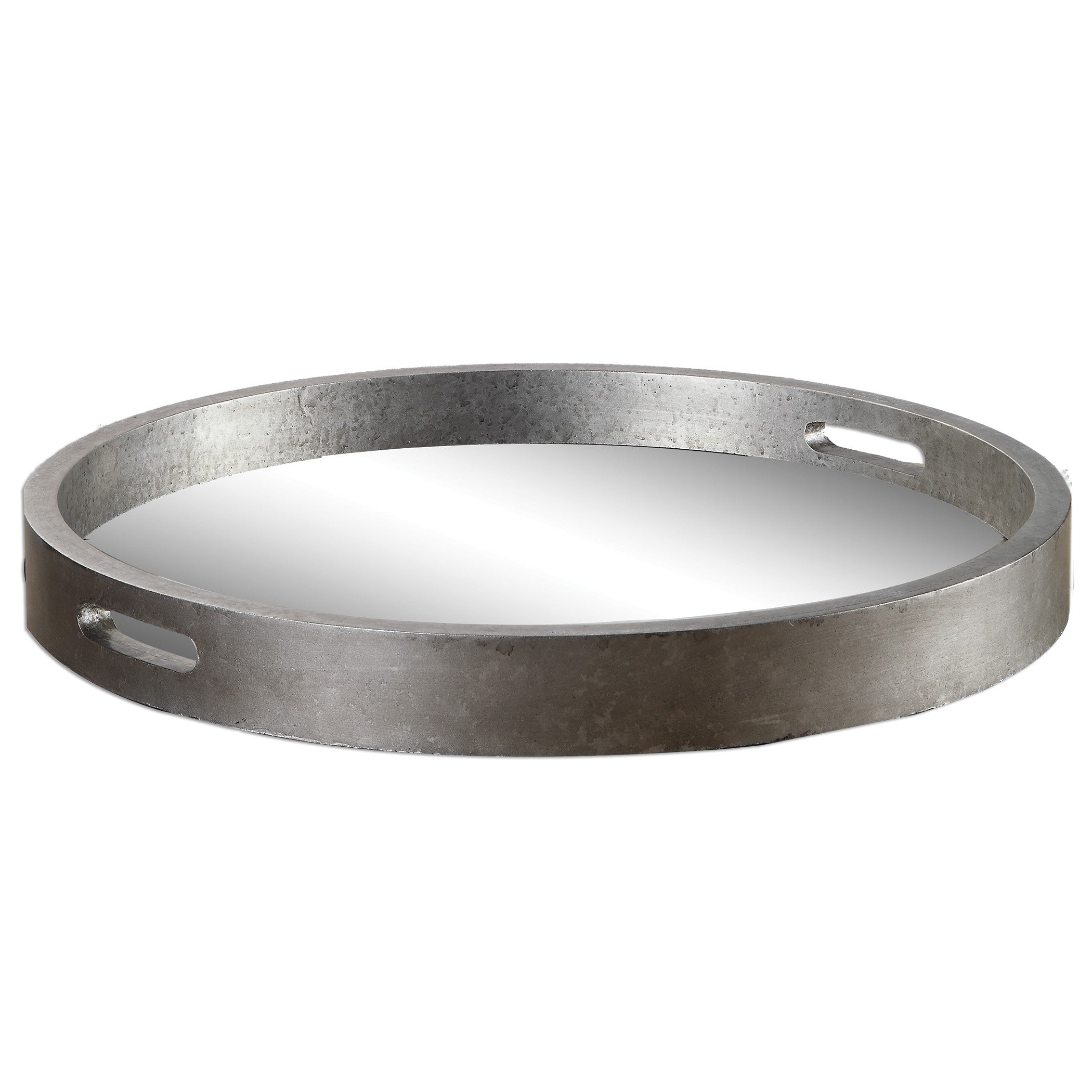 Bechet Round Silver Tray by Uttermost