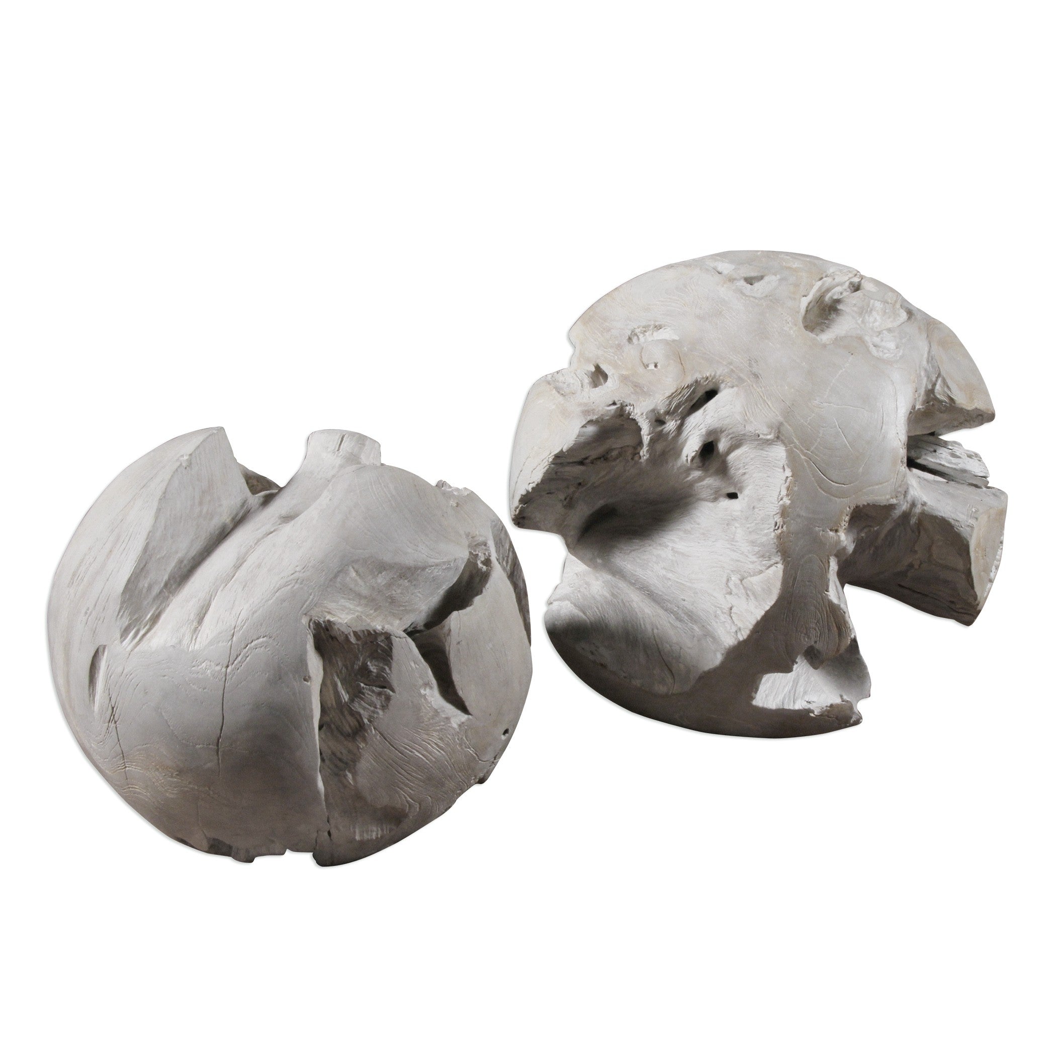 Ermanno Teak Indoor-Outdoor Balls - Set of 2 by Uttermost
