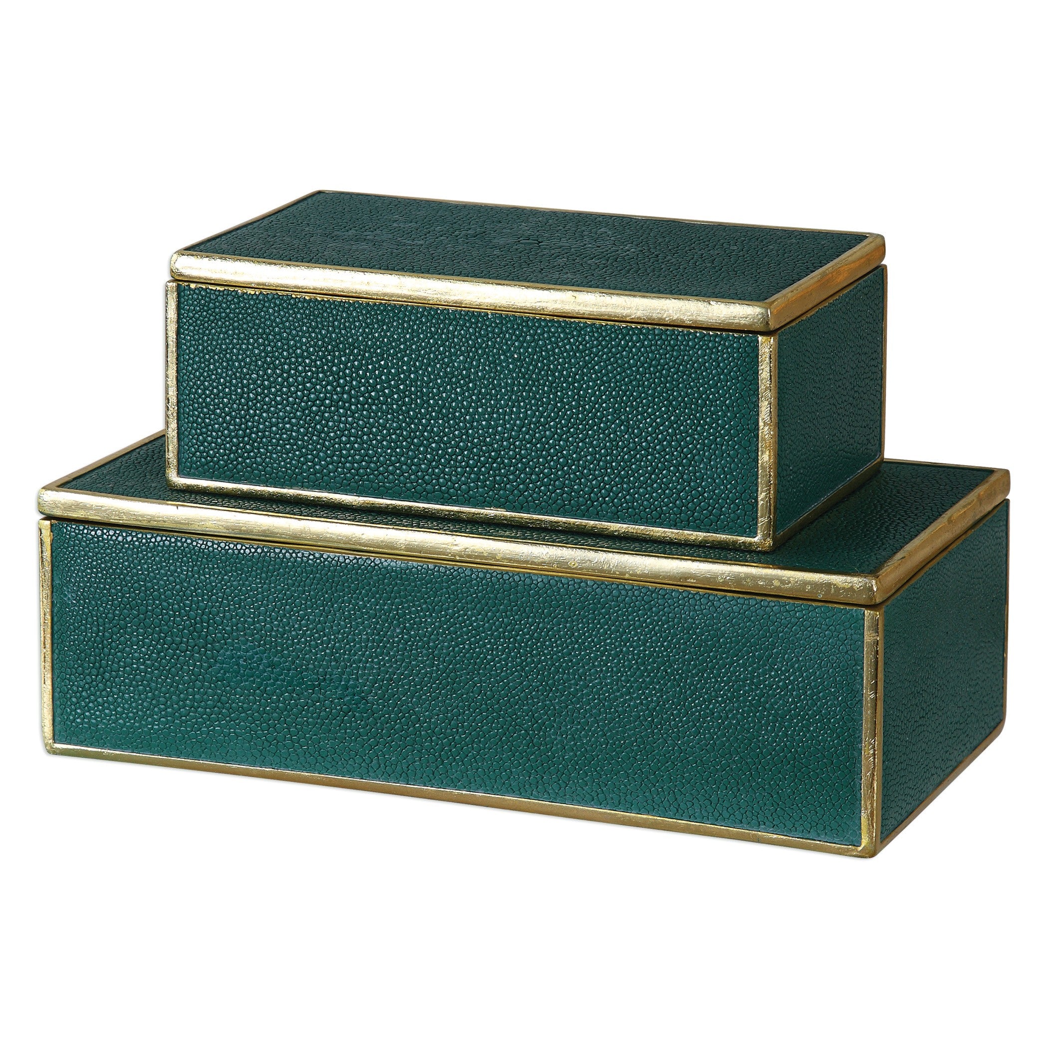 Karis Emerald Green Boxes - Set of 2 by Uttermost