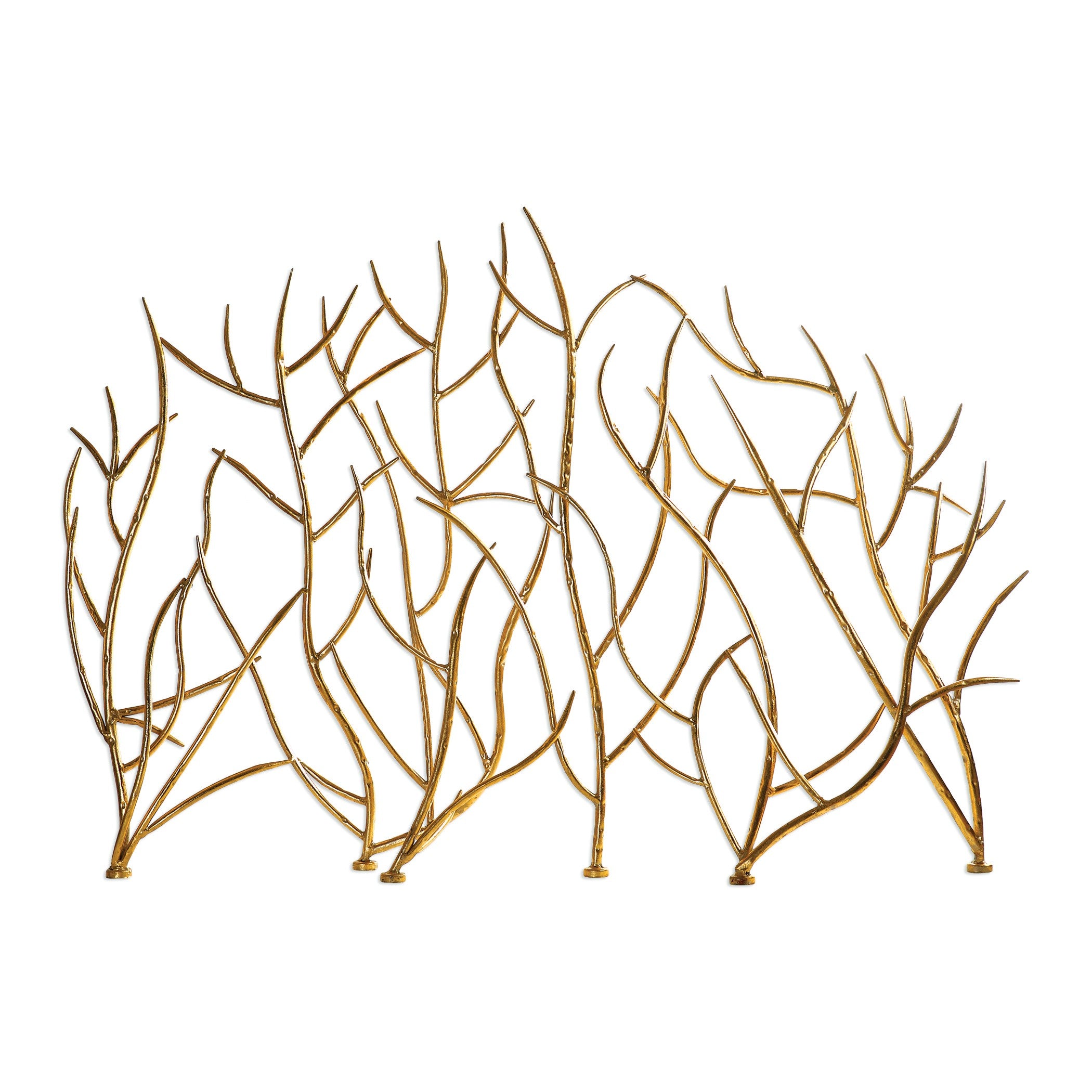 Gold Branches Decorative Fireplace Screen by Uttermost
