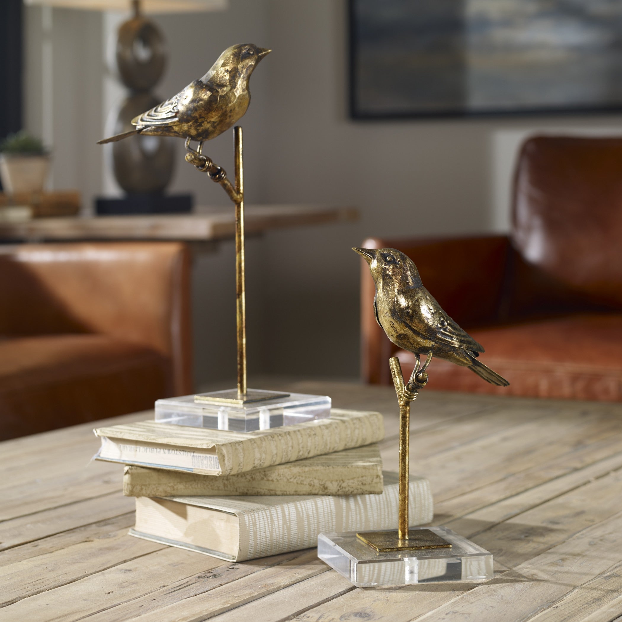Passerines Bird Sculptures - Set of 2 by Uttermost