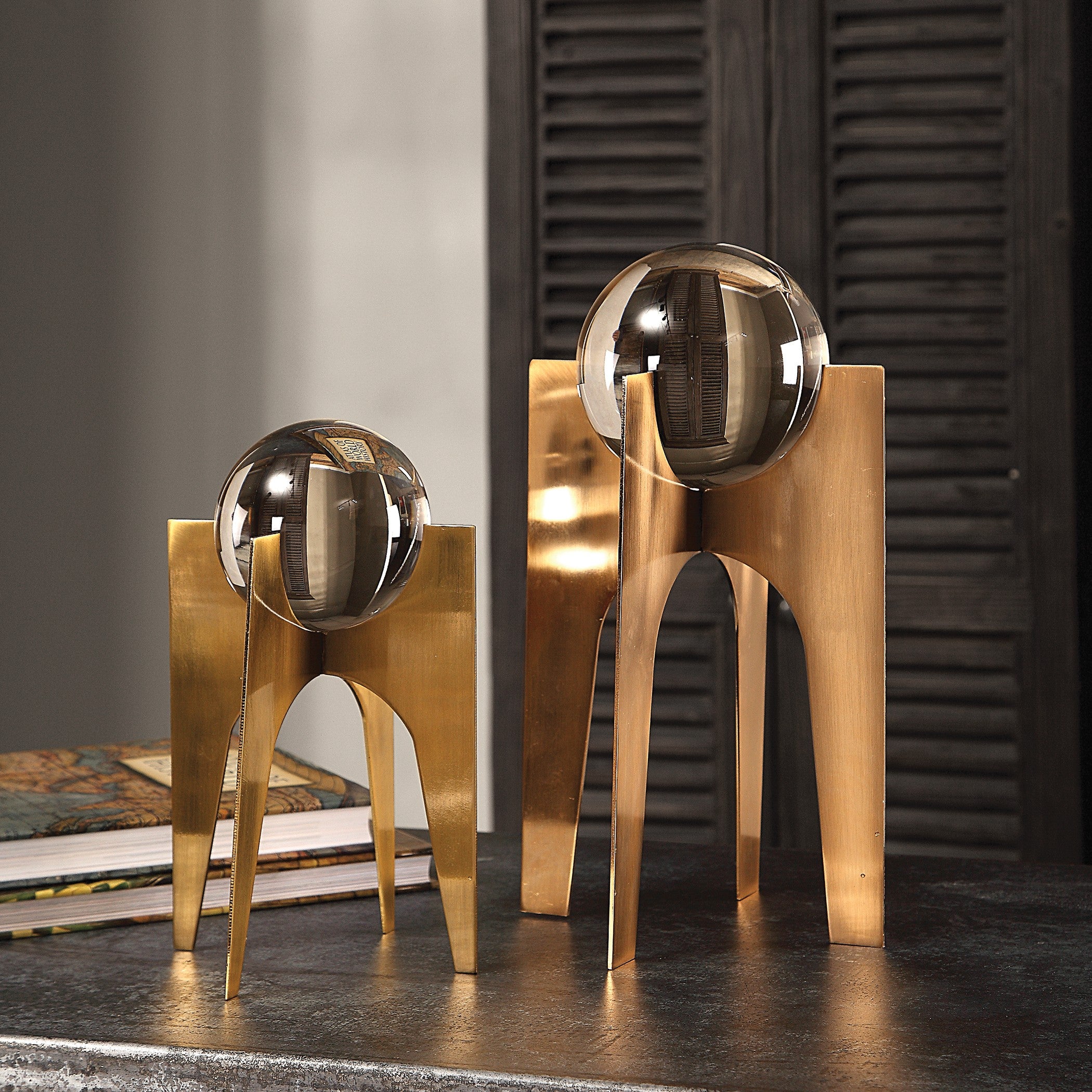Ellianna Crystal Spheres - Set of 2 by Uttermost
