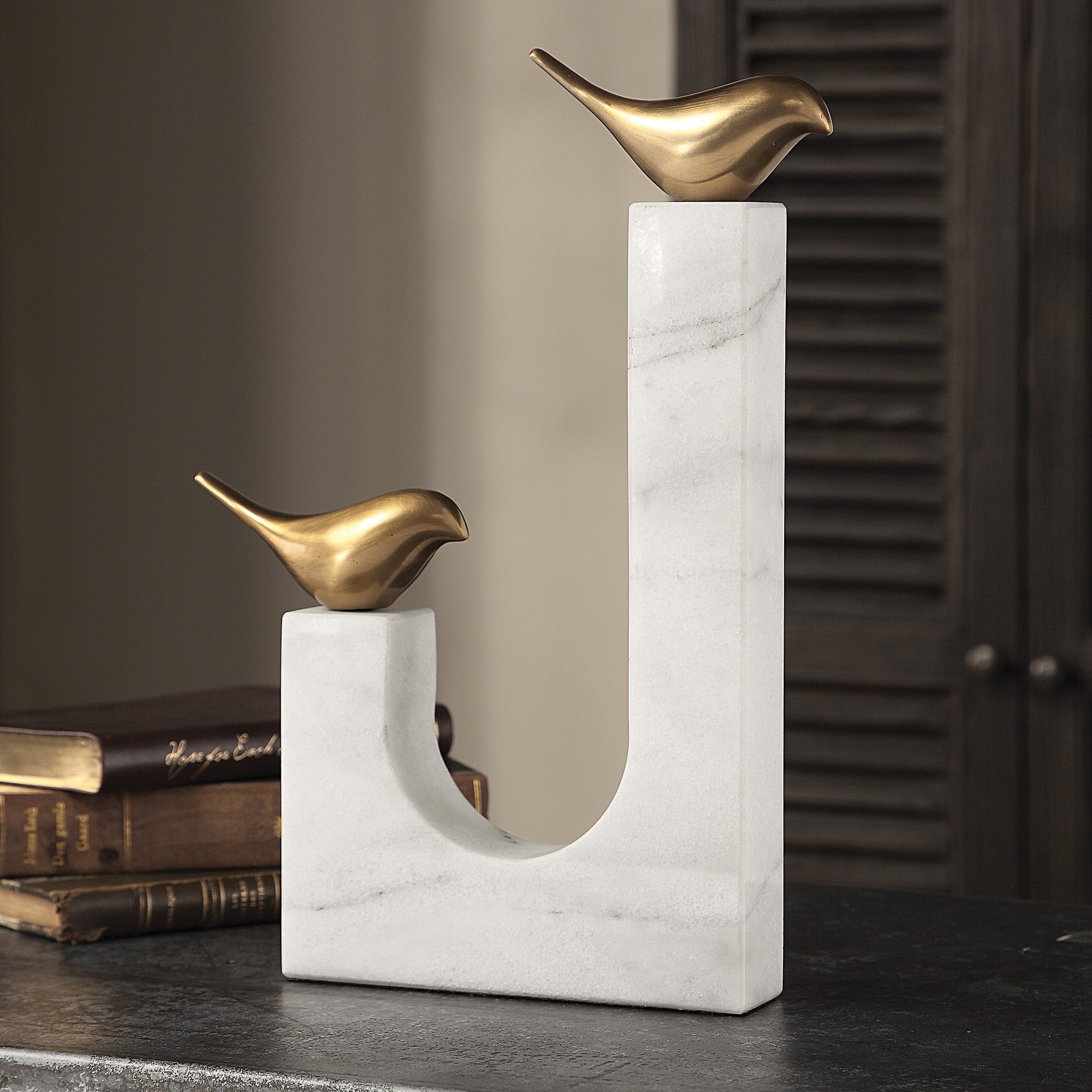 Songbirds Brass Sculpture by Uttermost