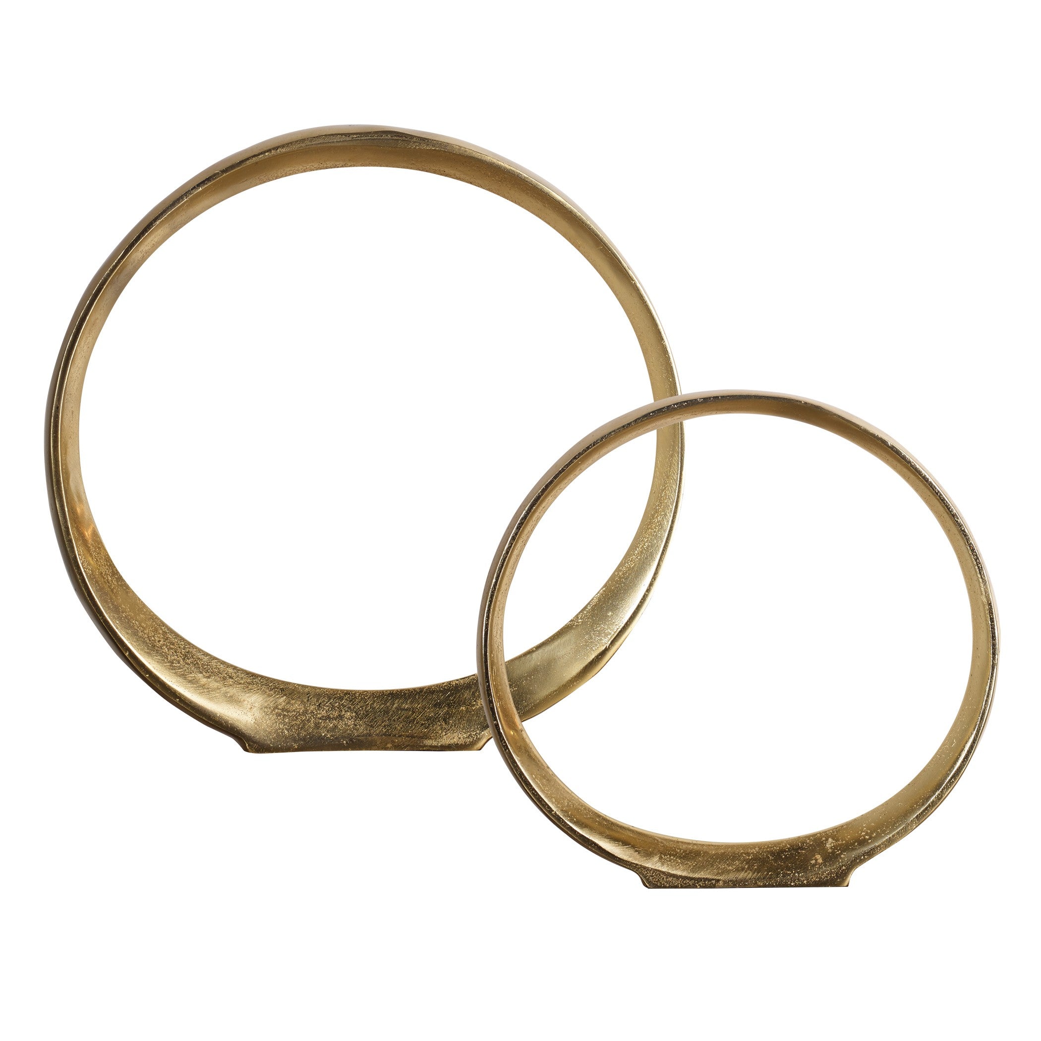 Jimena Gold Ring Sculptures - Set of 2 by Uttermost