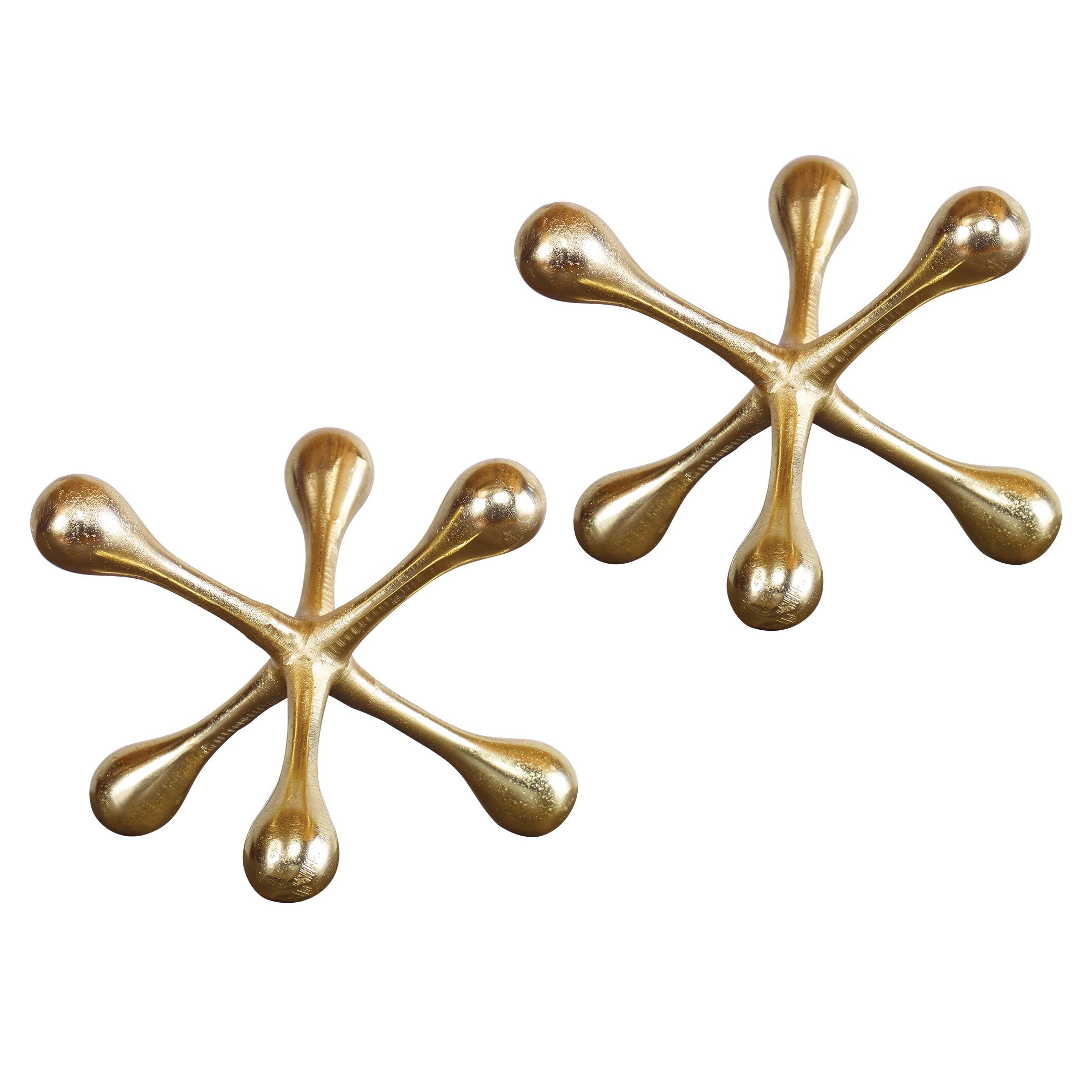 Harlan Jacks Ornament in Brass - Set of 2 by Uttermost