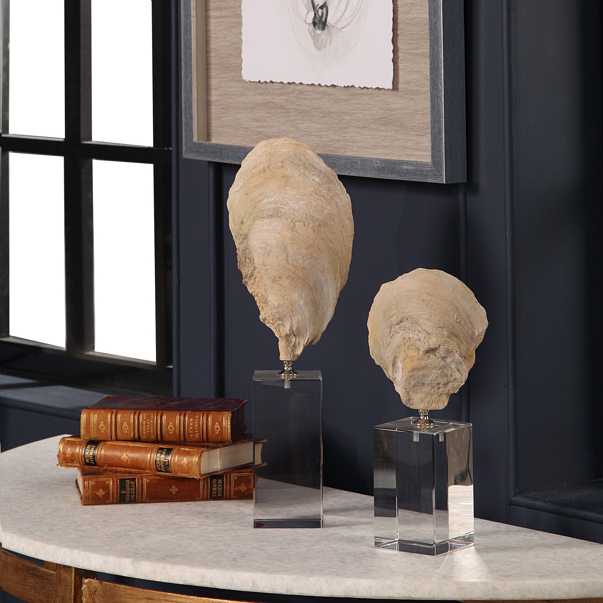 Oyster Shell Sculptures - Set of 2 by Uttermost