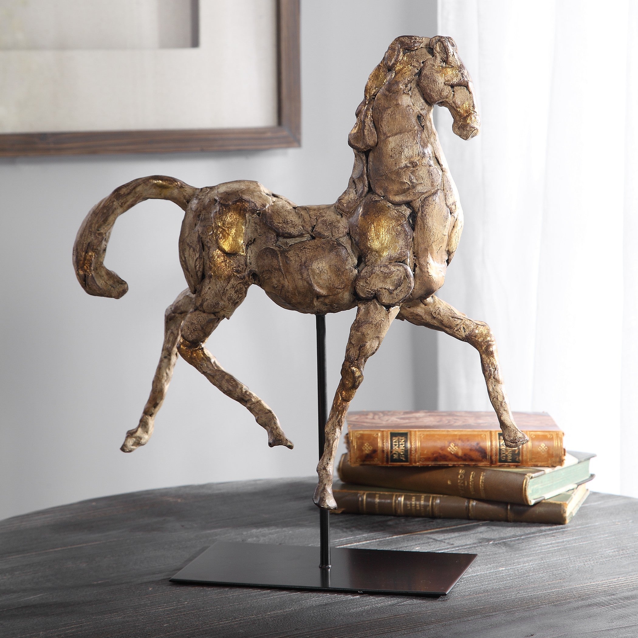 Caballo Dorado Horse Sculpture by Uttermost