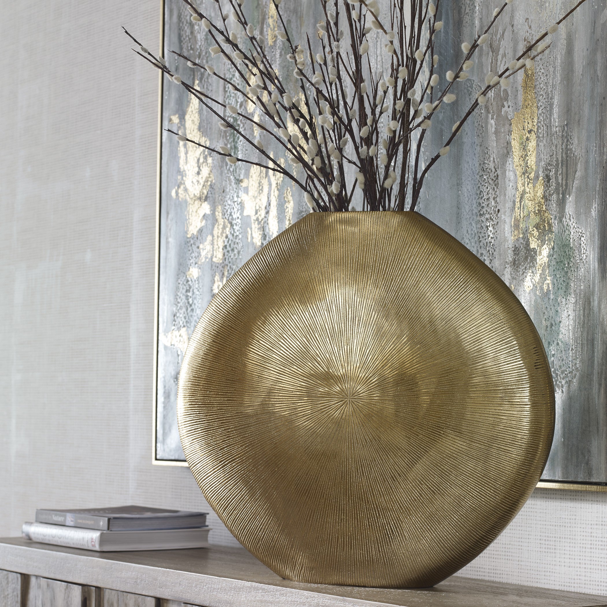 Gretchen Gold Vase by Uttermost