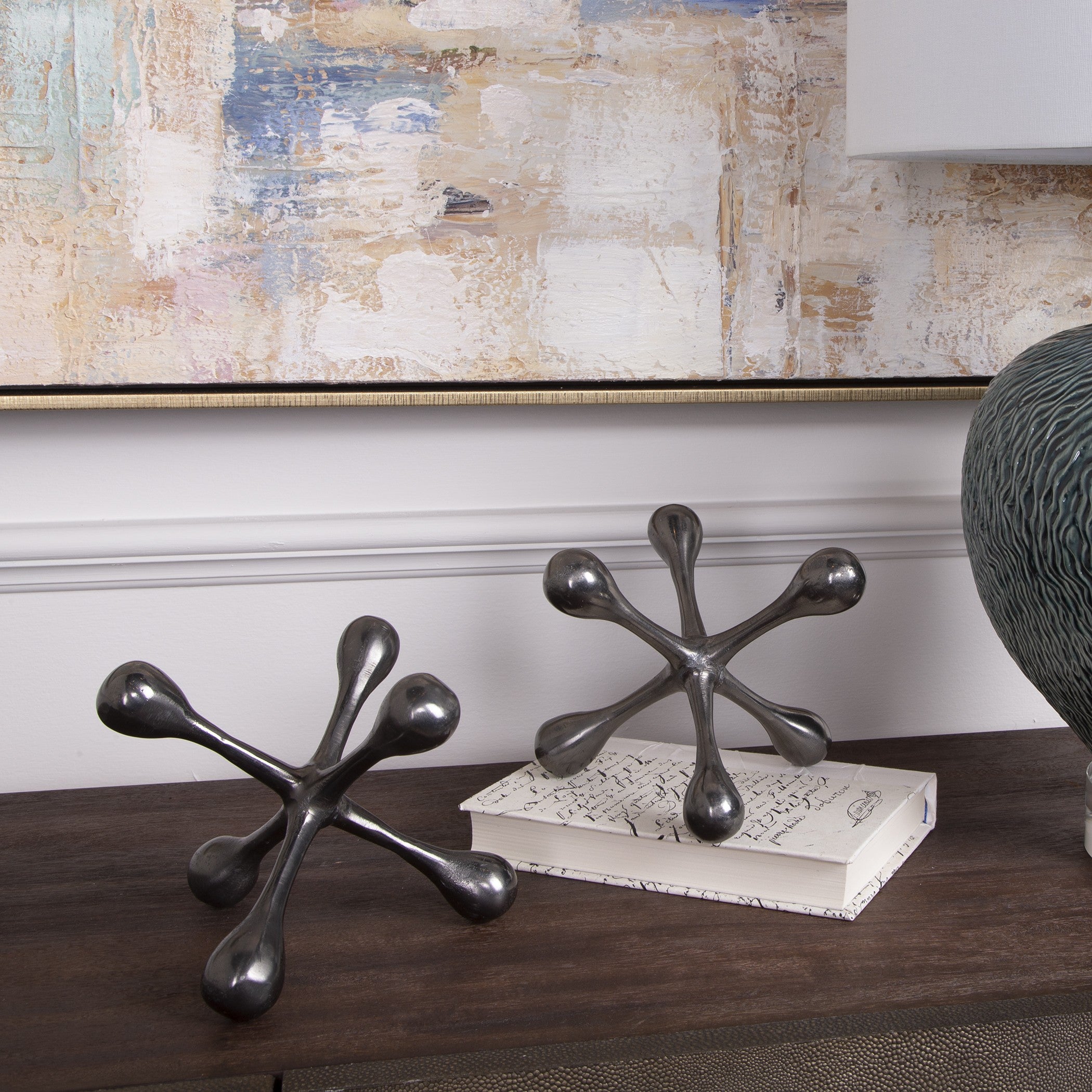 Harlan Black Nickel Objects - Set of 2 by Uttermost