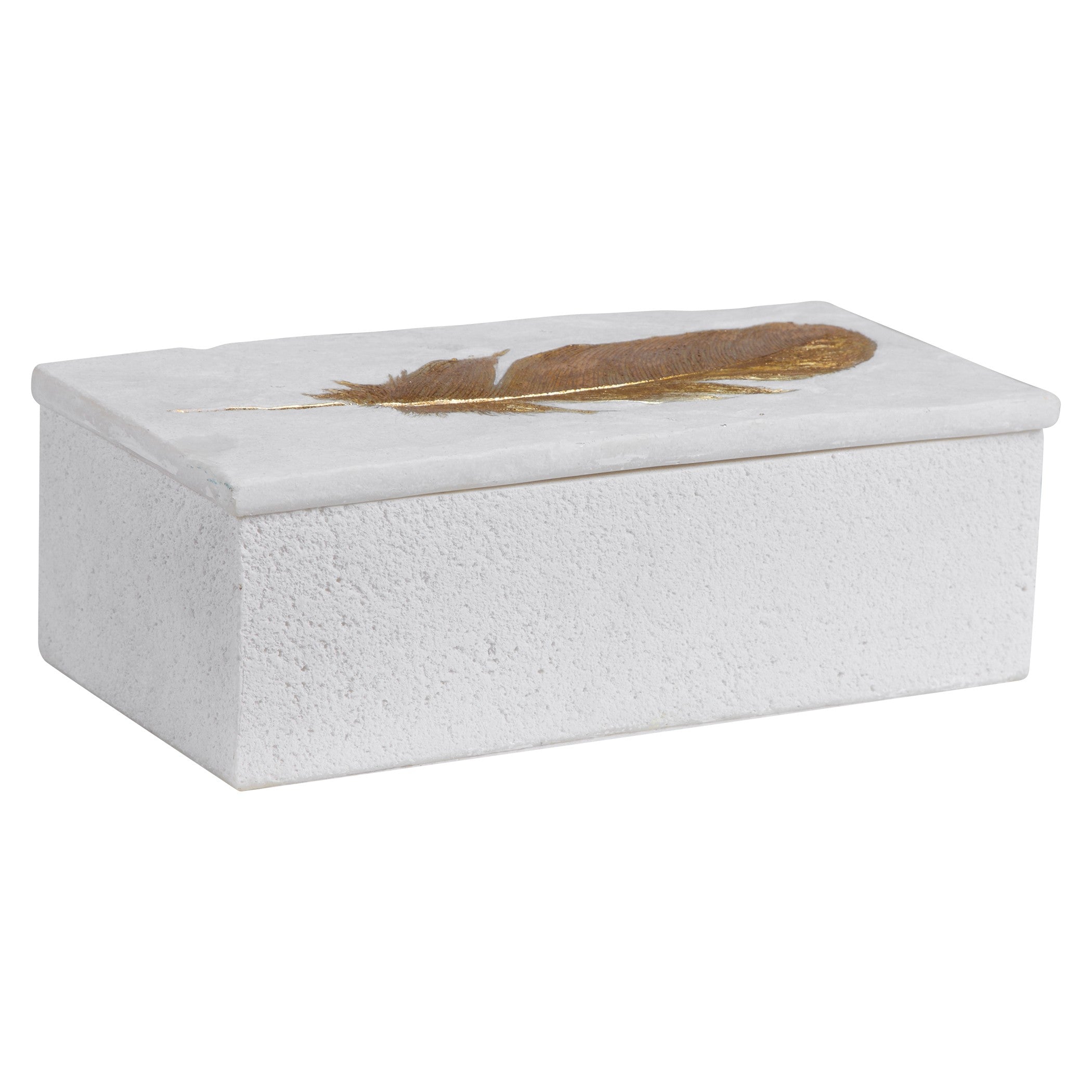 Nephele White Stone Box by Uttermost