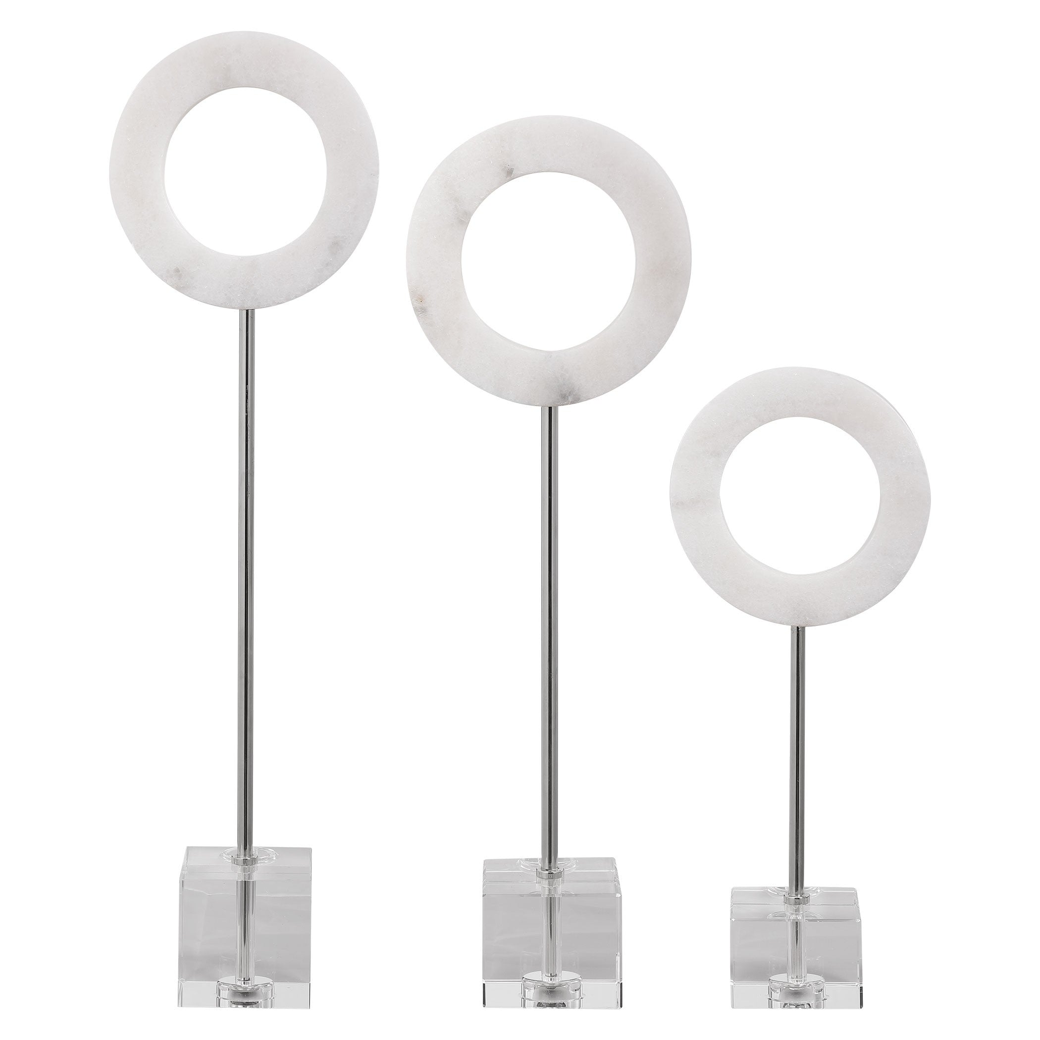 Coin Toss Marble Rings - Set of 3 by Uttermost
