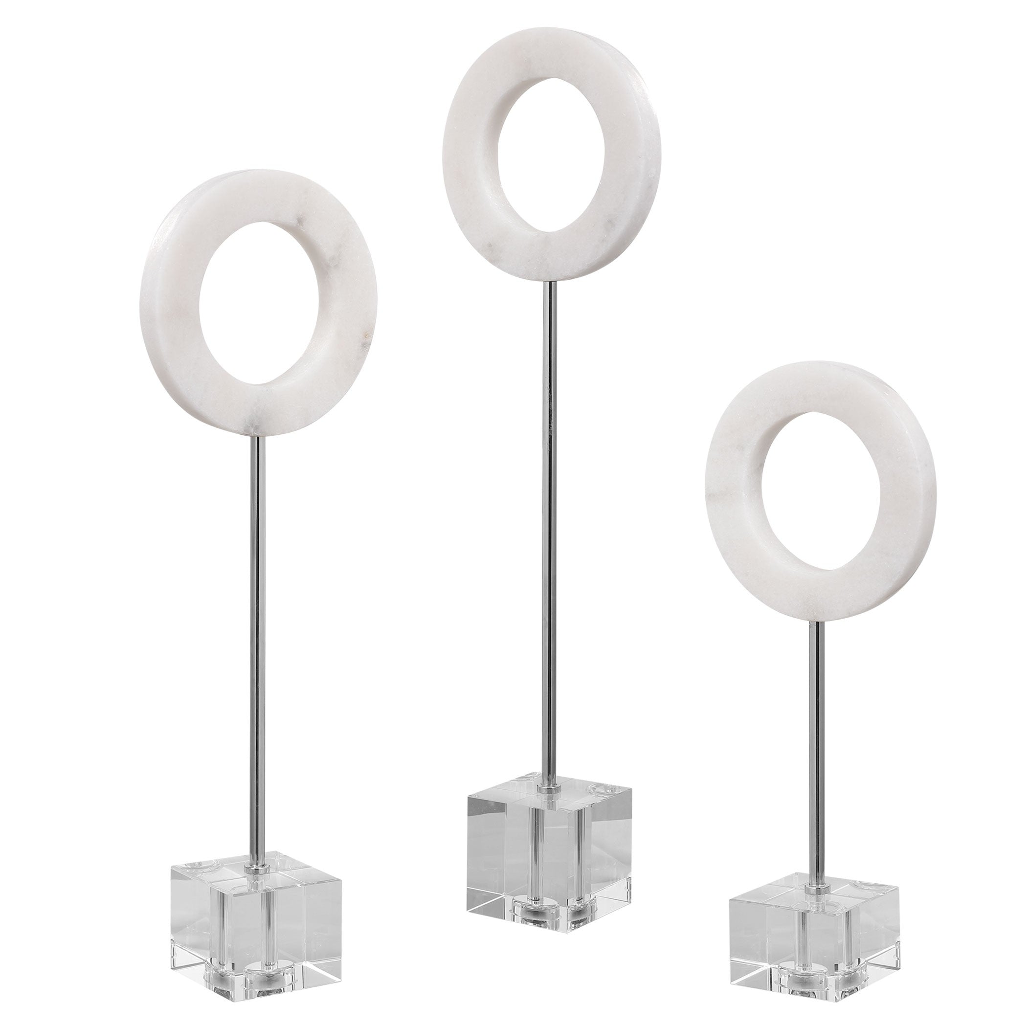 Coin Toss Marble Rings - Set of 3 by Uttermost
