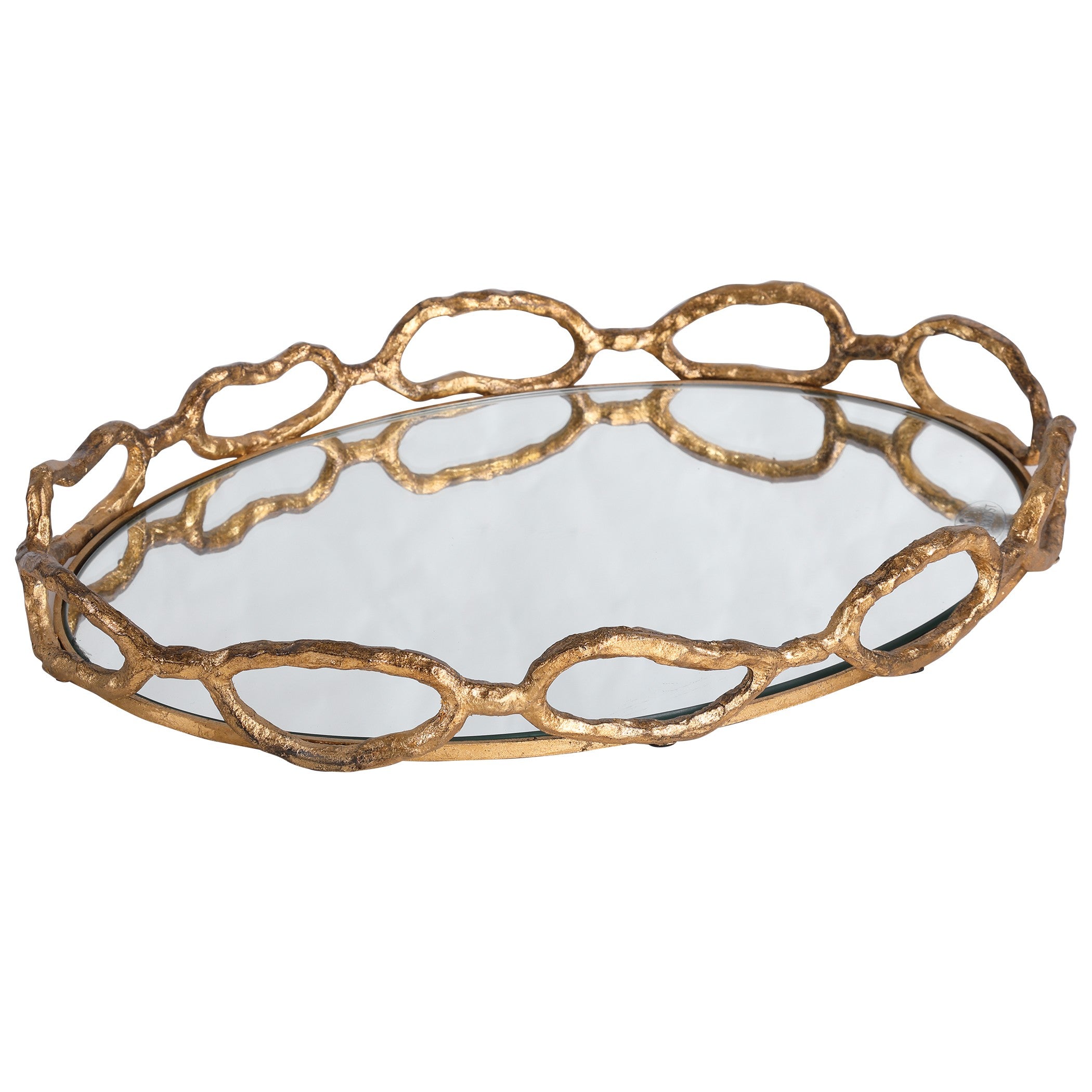 Cable Chain Mirrored Tray by Uttermost