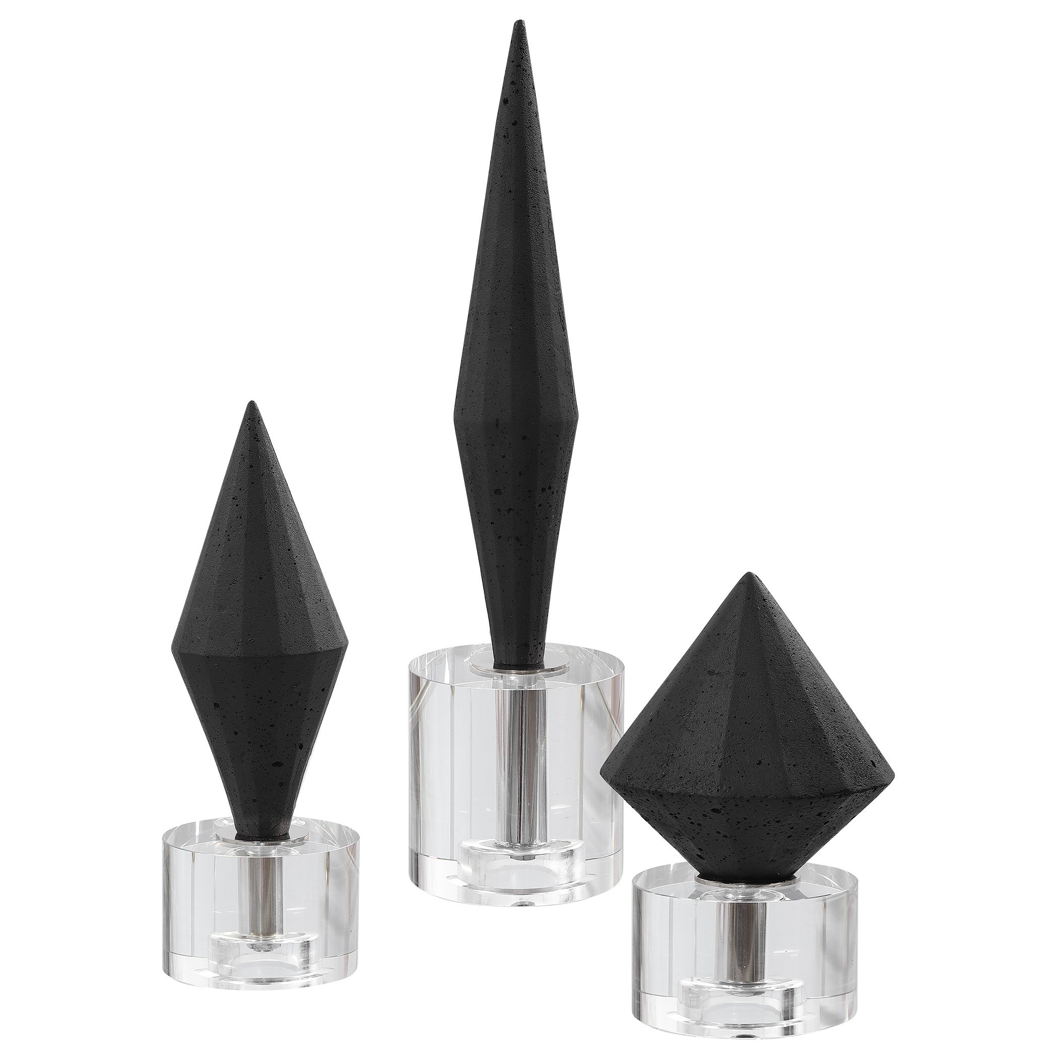 Alize Black Sculptures - Set of 3 by Uttermost