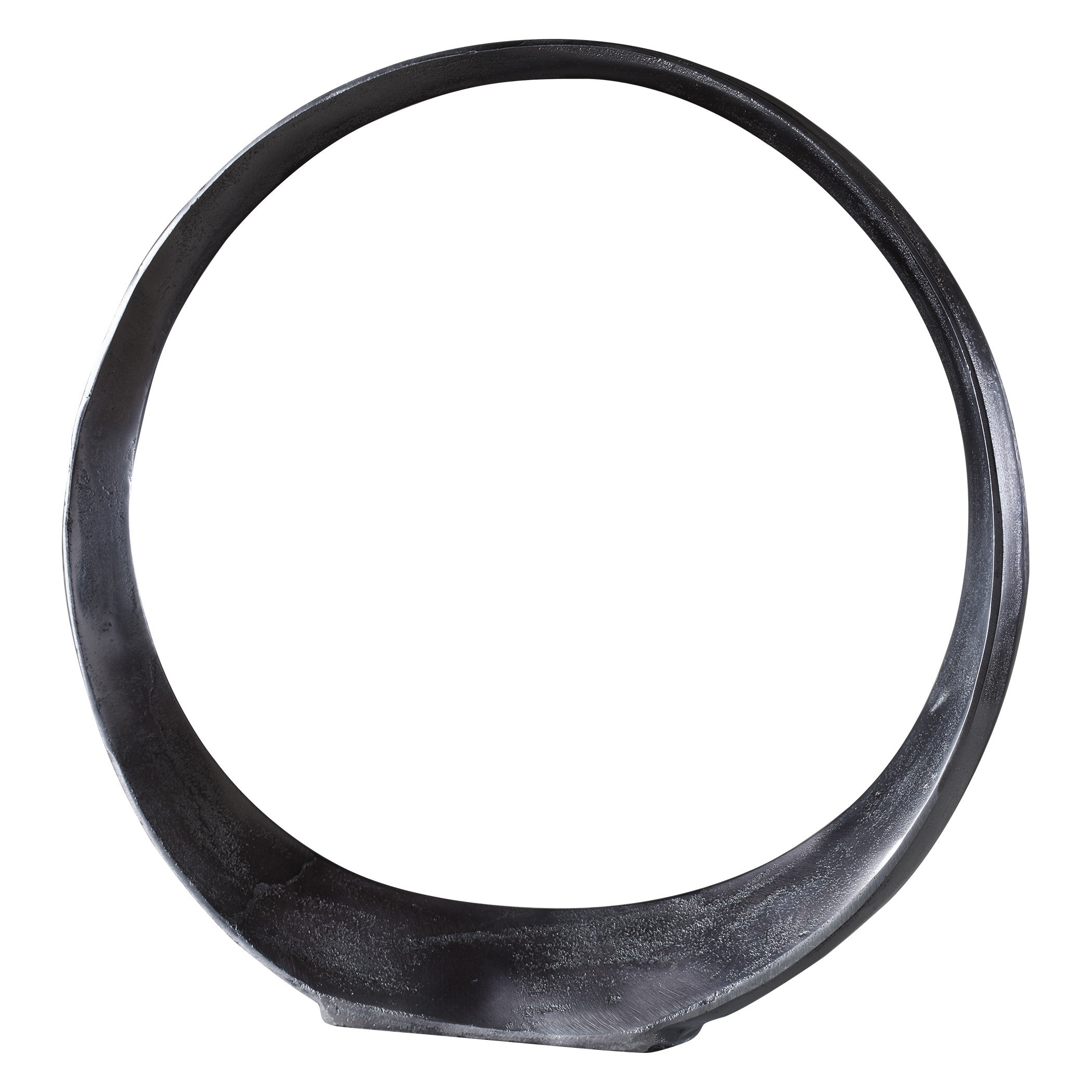 Orbits Black Nickel Large Ring Sculpture by Uttermost