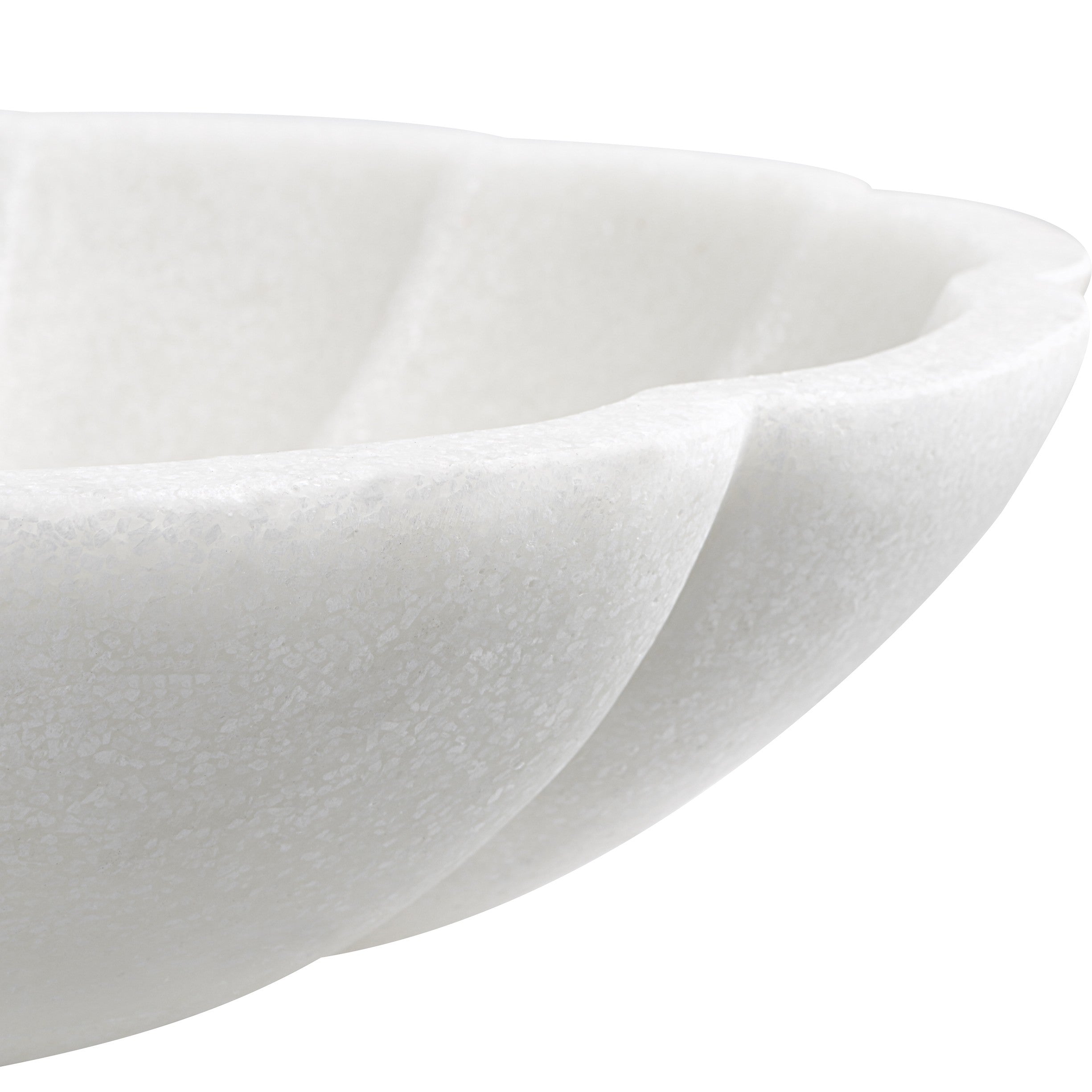 Petal Ivory Ricestone Indoor-Outdoor Bowl by Uttermost