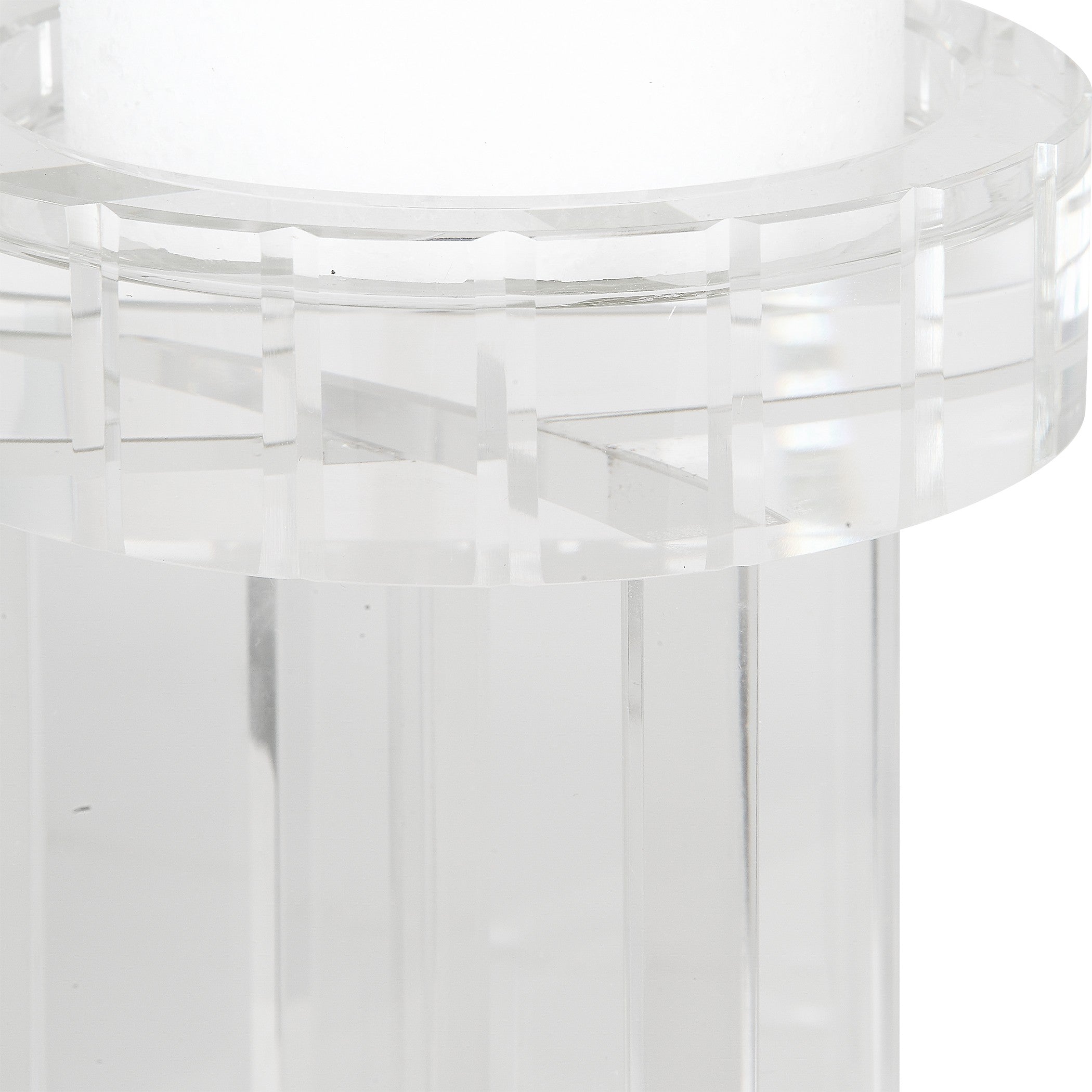 Crystal Pillar Candleholders - Set of 2 by Uttermost