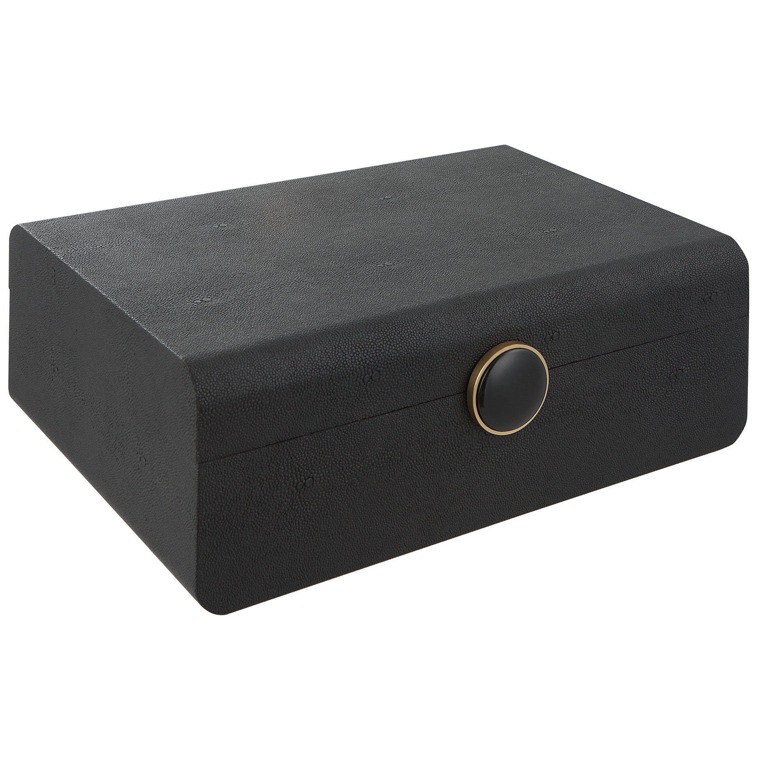Lalique Black Shagreen Box by Uttermost