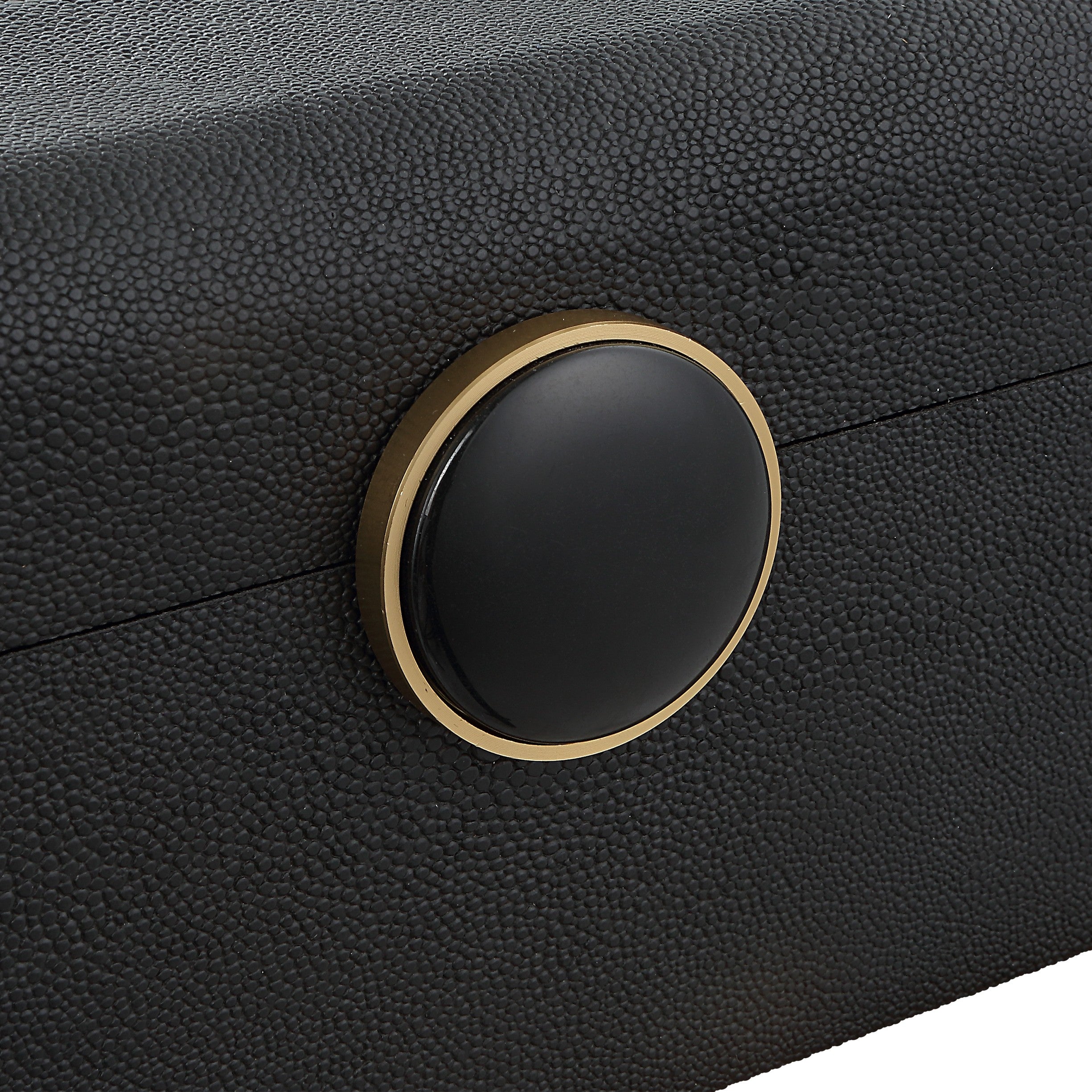 Lalique Black Shagreen Box by Uttermost