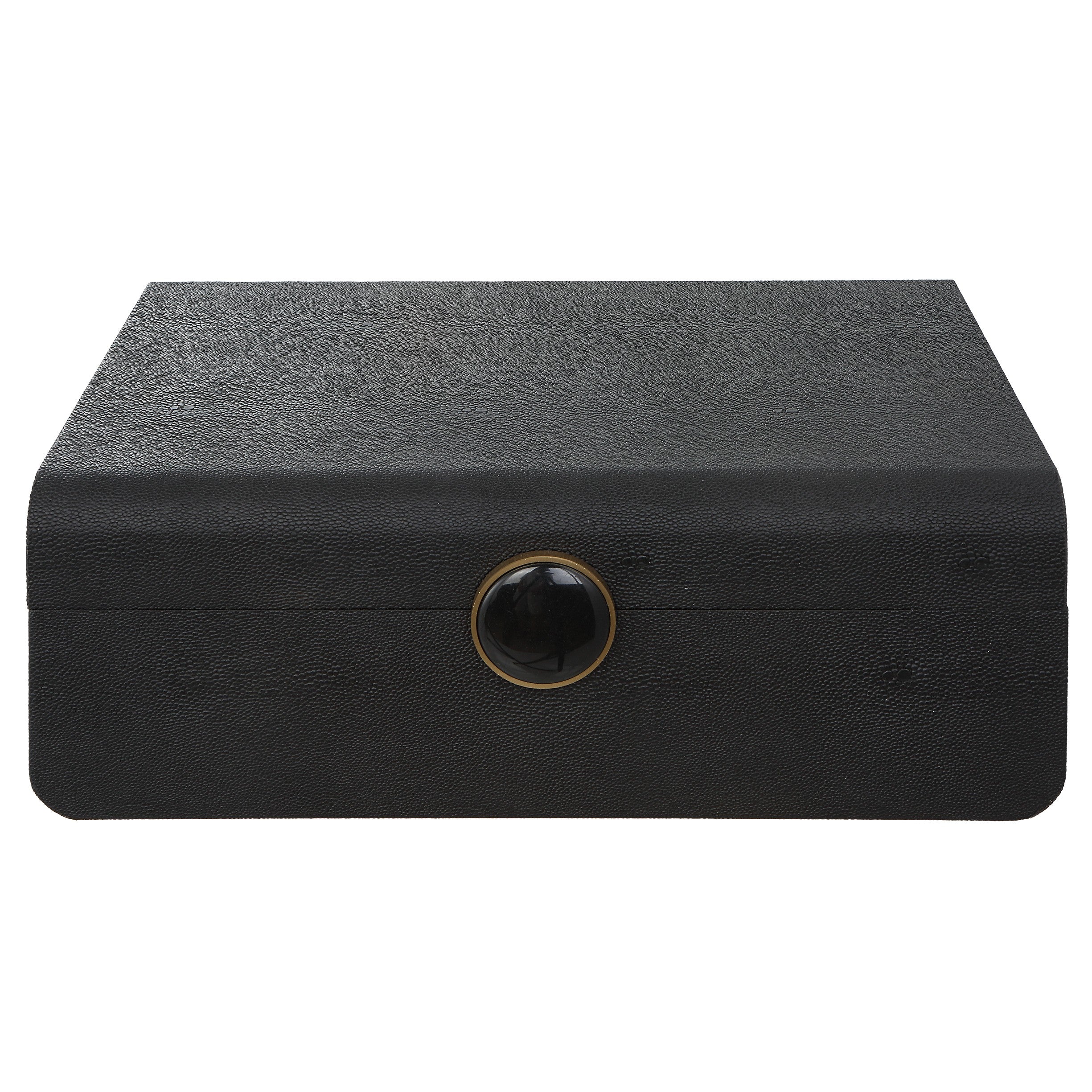 Lalique Black Shagreen Box by Uttermost