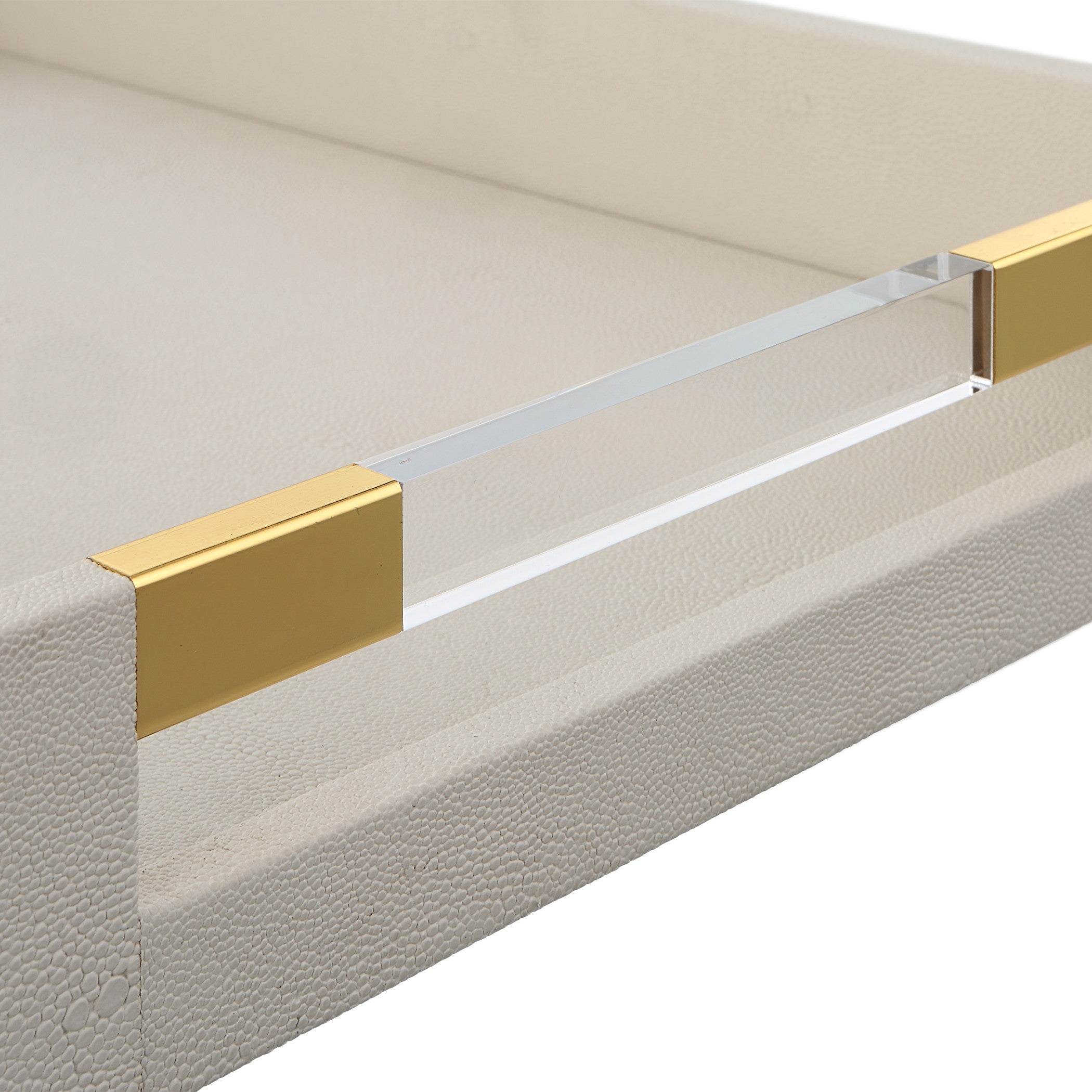 Wessex White Shagreen Tray by Uttermost
