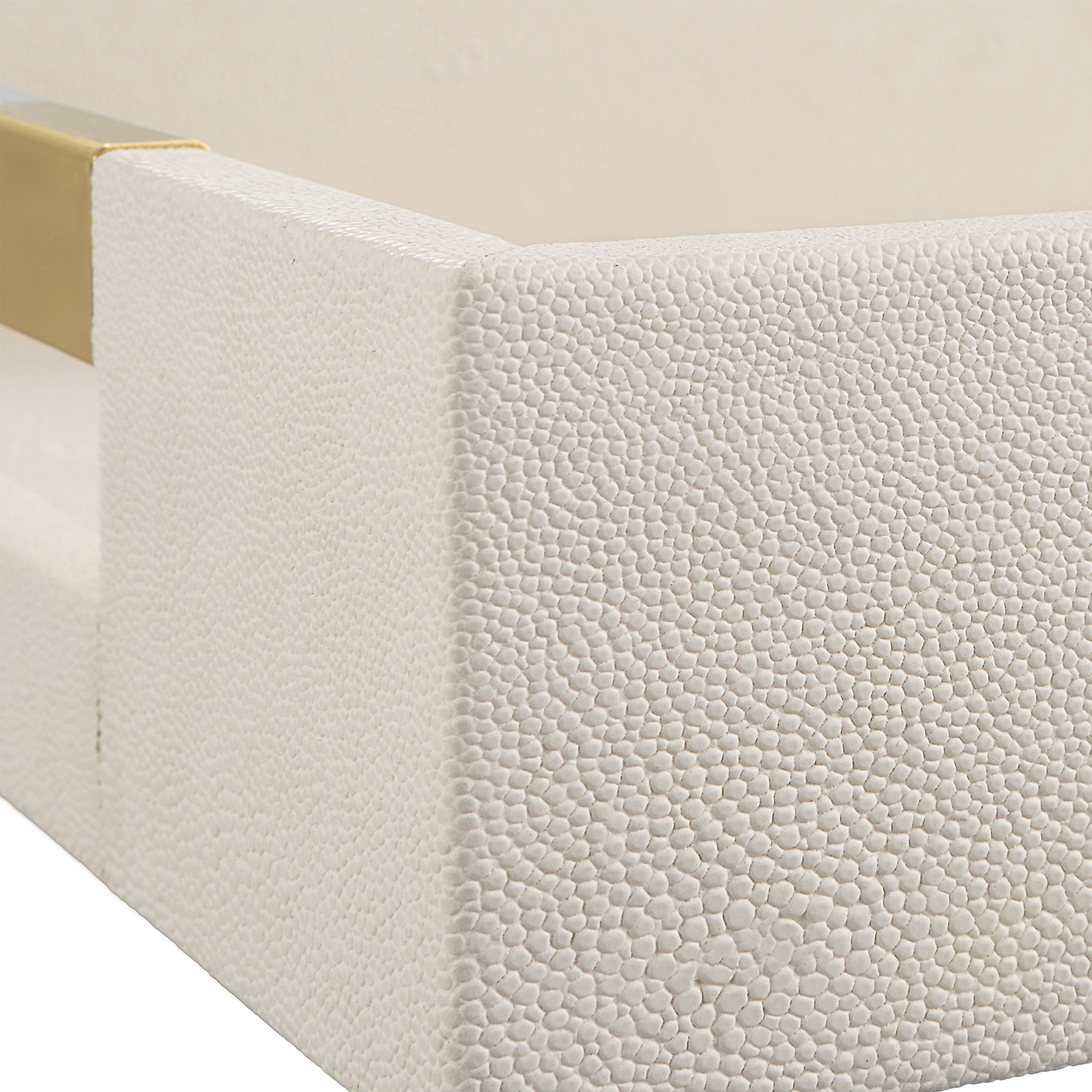Wessex White Shagreen Tray by Uttermost