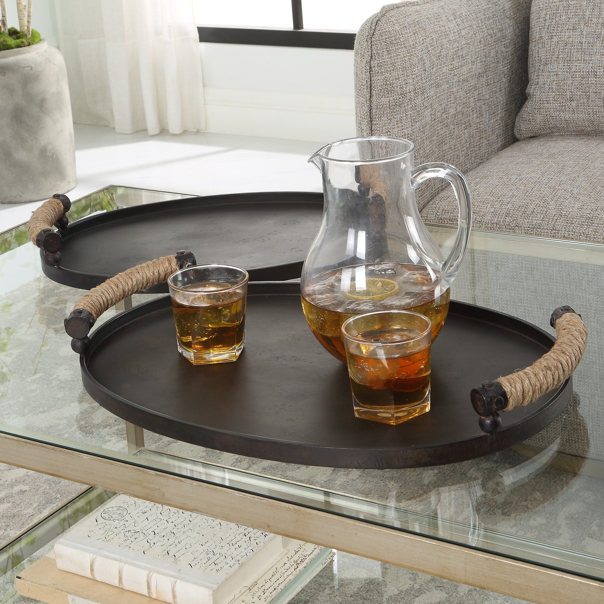 Viggo Bronze Trays - Set of 2 by Uttermost
