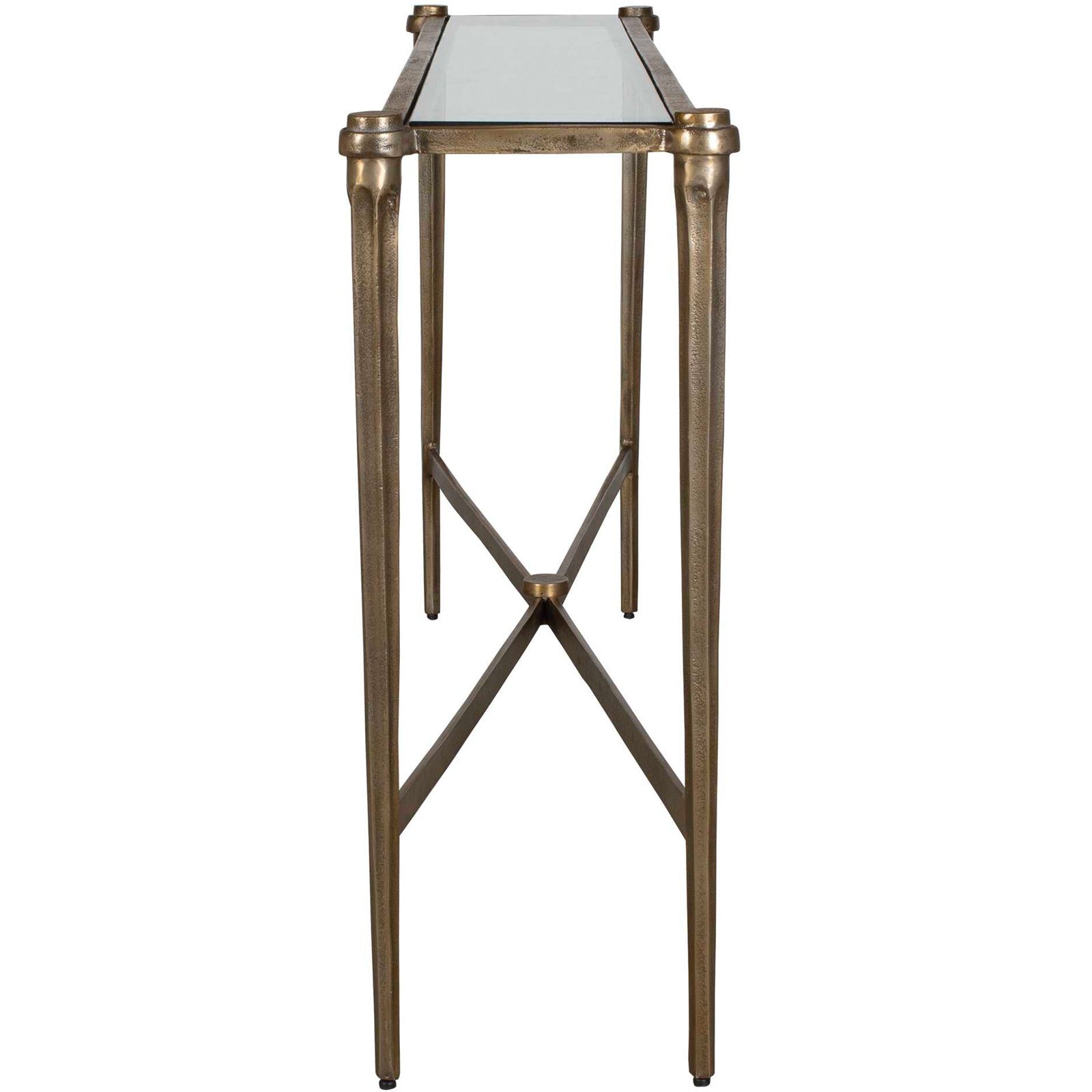 Amara Console Table in Antique Brass by Uttermost