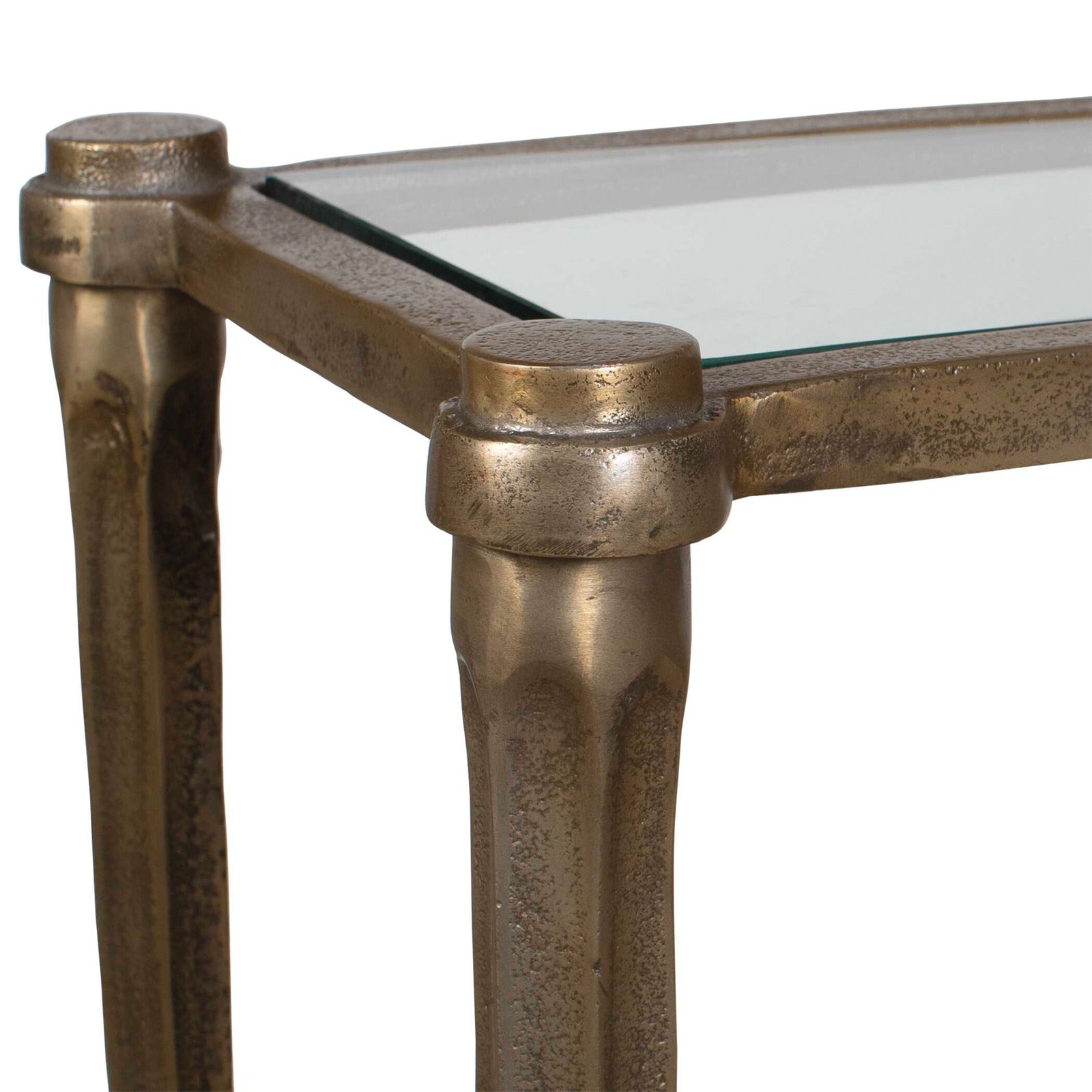 Amara Console Table in Antique Brass by Uttermost