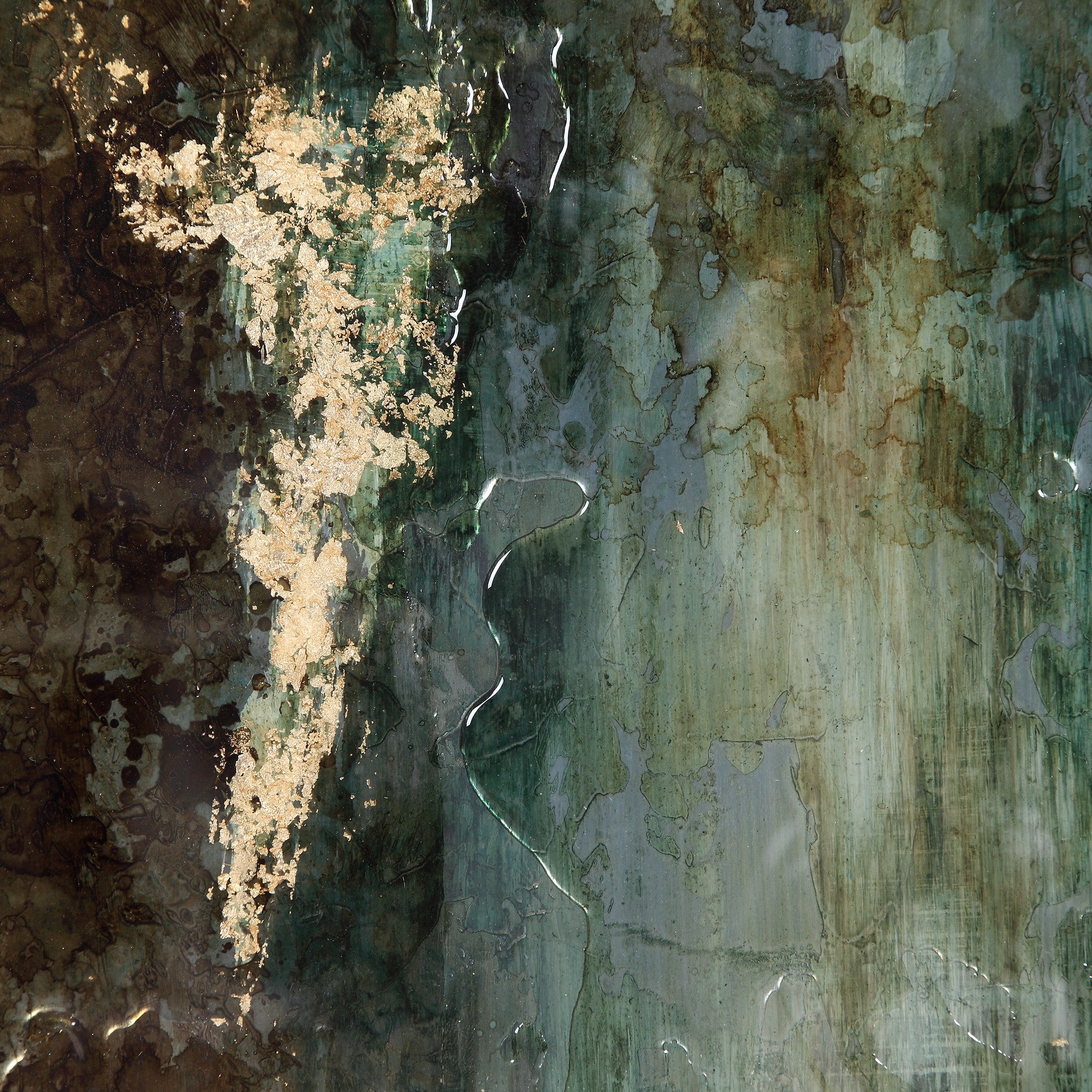 Rustic Patina Abstract Shadow Box by Uttermost