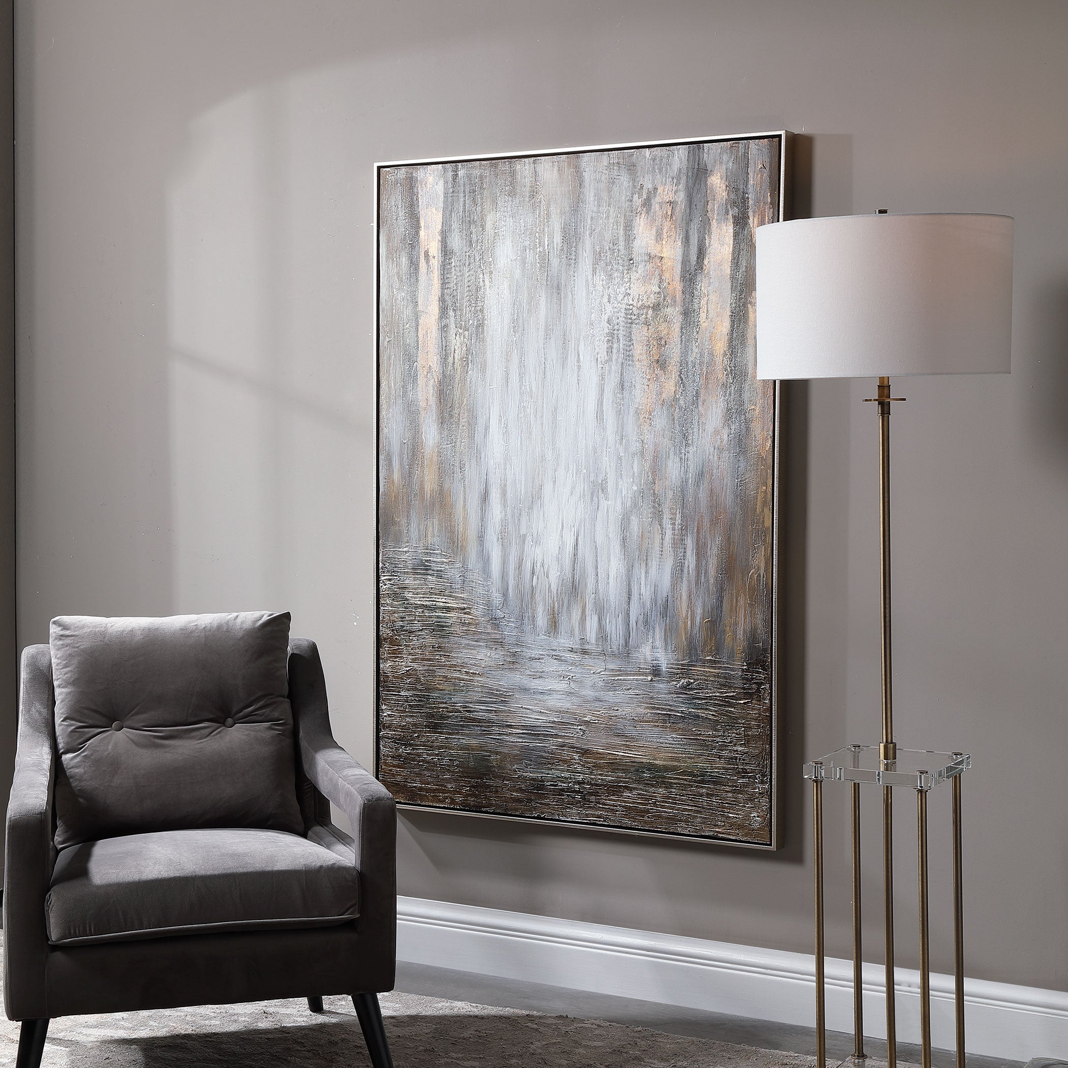Desert Rain Hand Painted Abstract Art by Uttermost