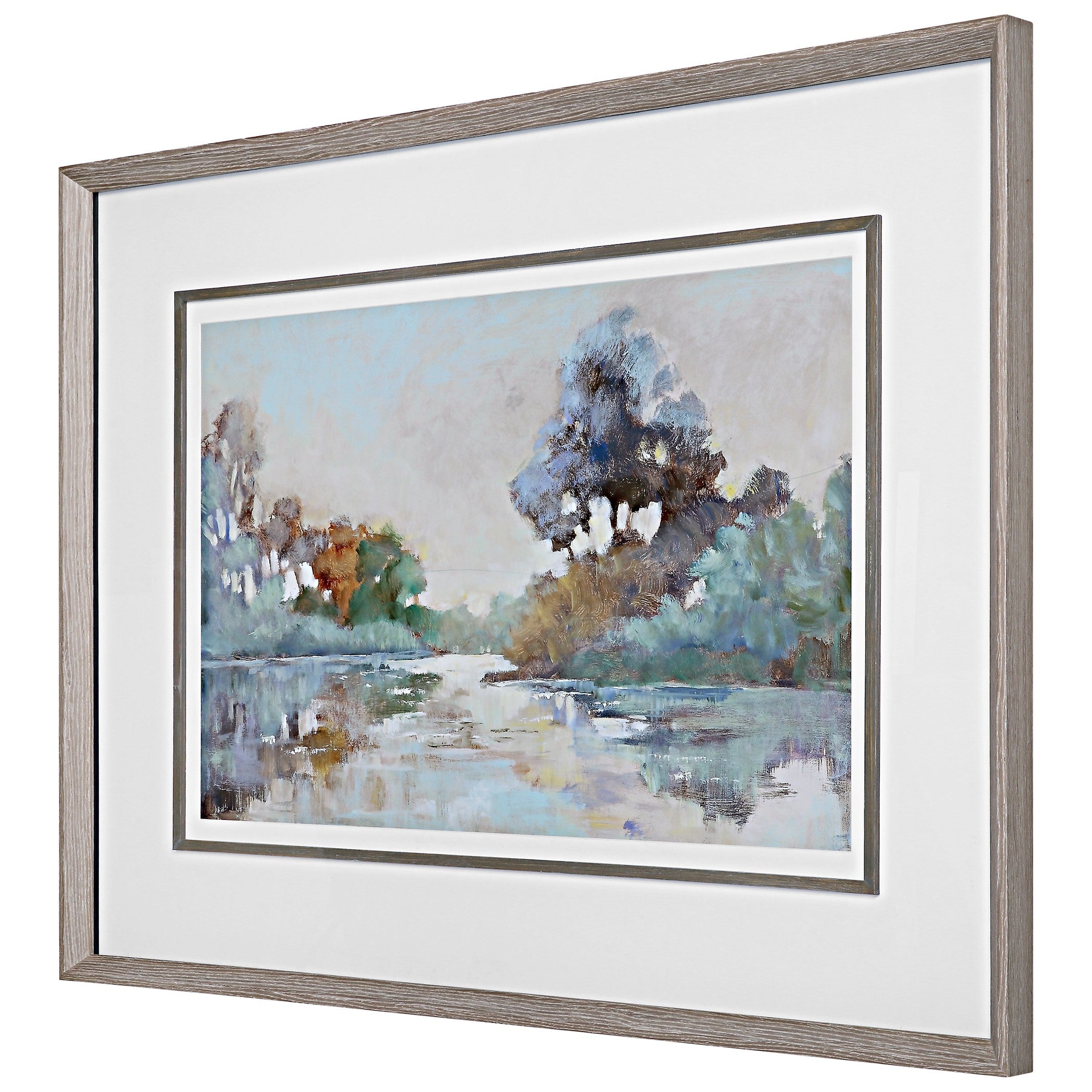 Morning Lake Watercolor Framed Print by Uttermost