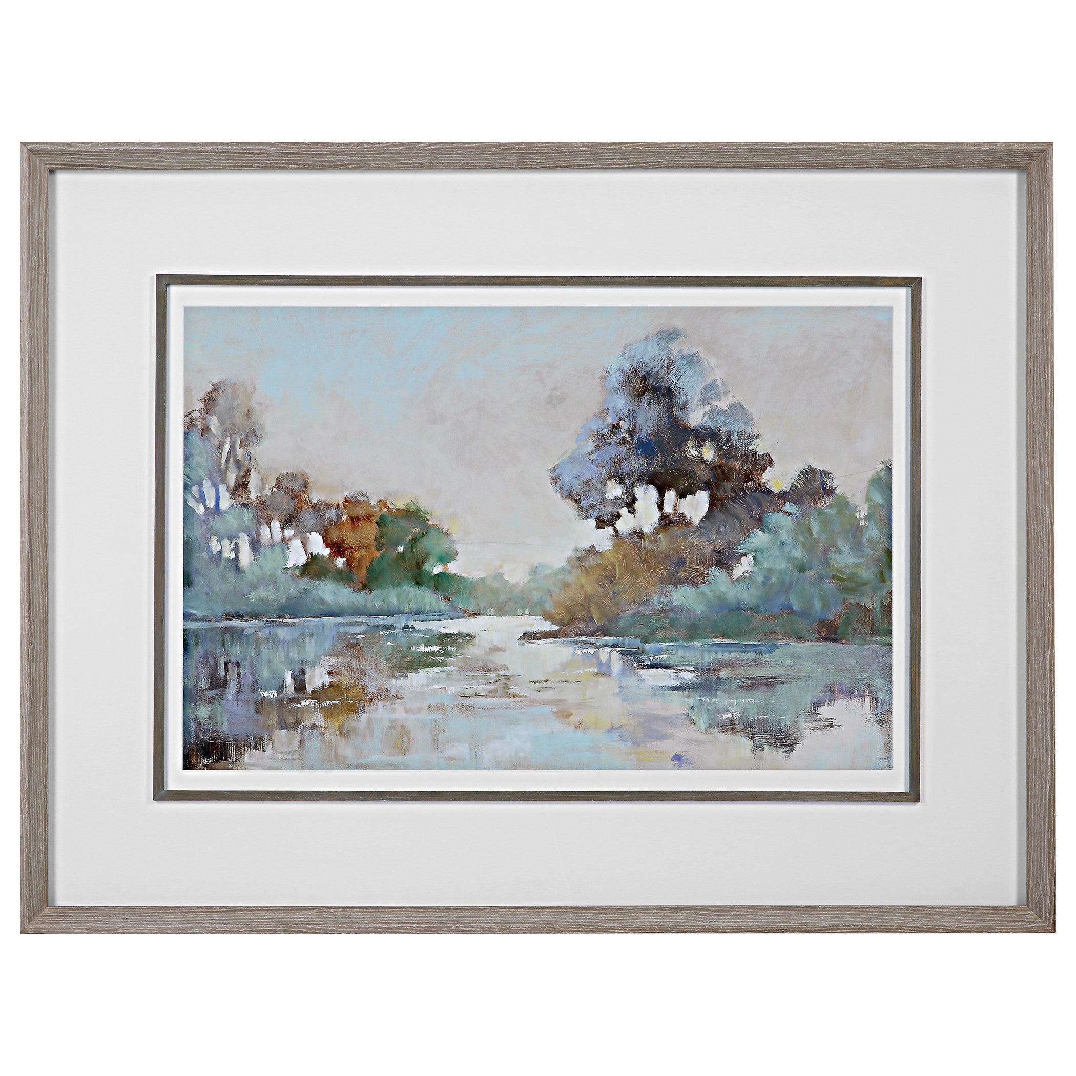 Morning Lake Watercolor Framed Print by Uttermost
