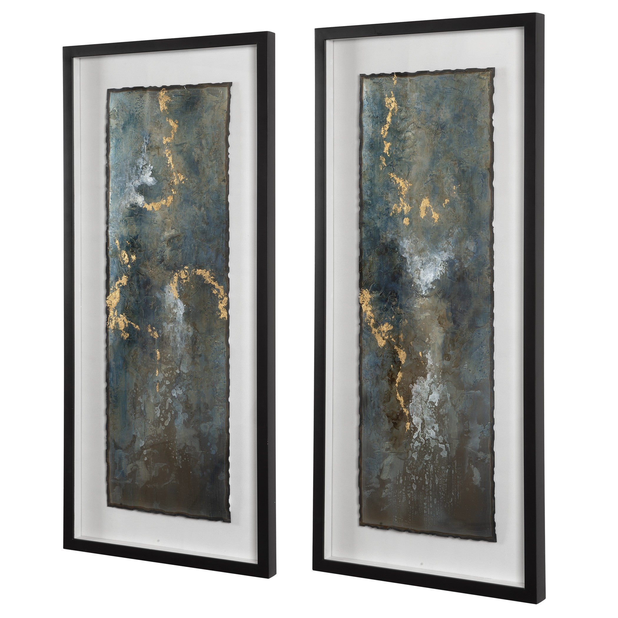 Glimmering Agate Shadow Boxes - Set of 2 by Uttermost