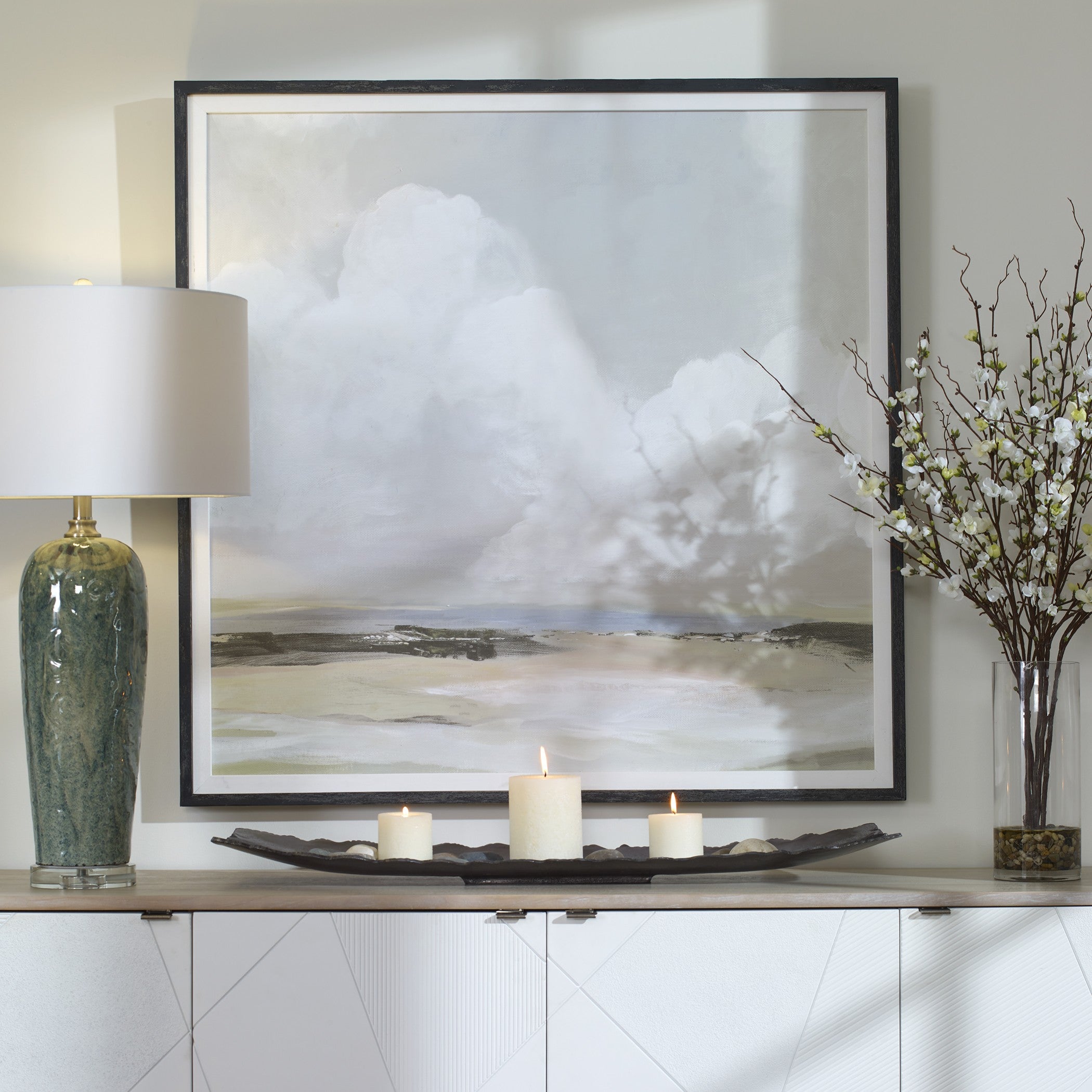 Soft Clouds Framed Print by Uttermost