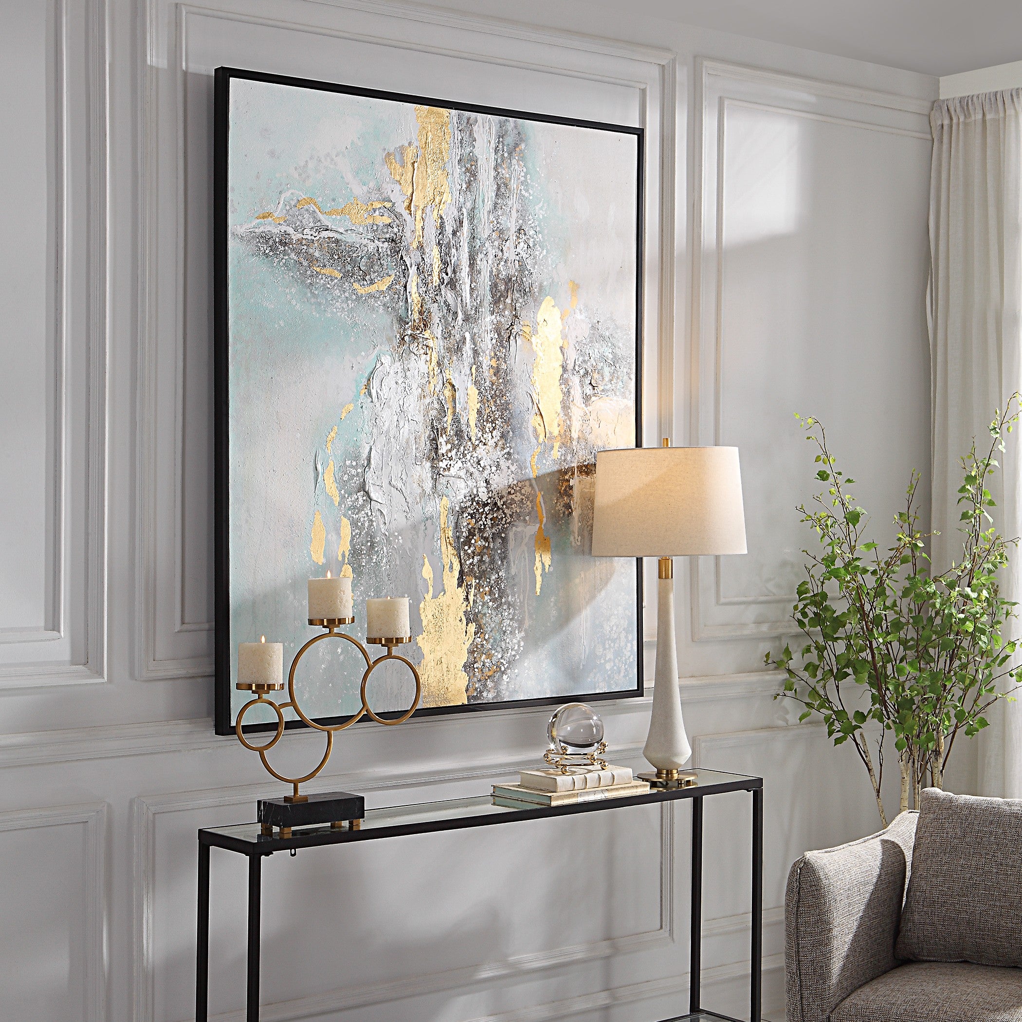 Mountain Mist Hand Painted Canvas by Uttermost