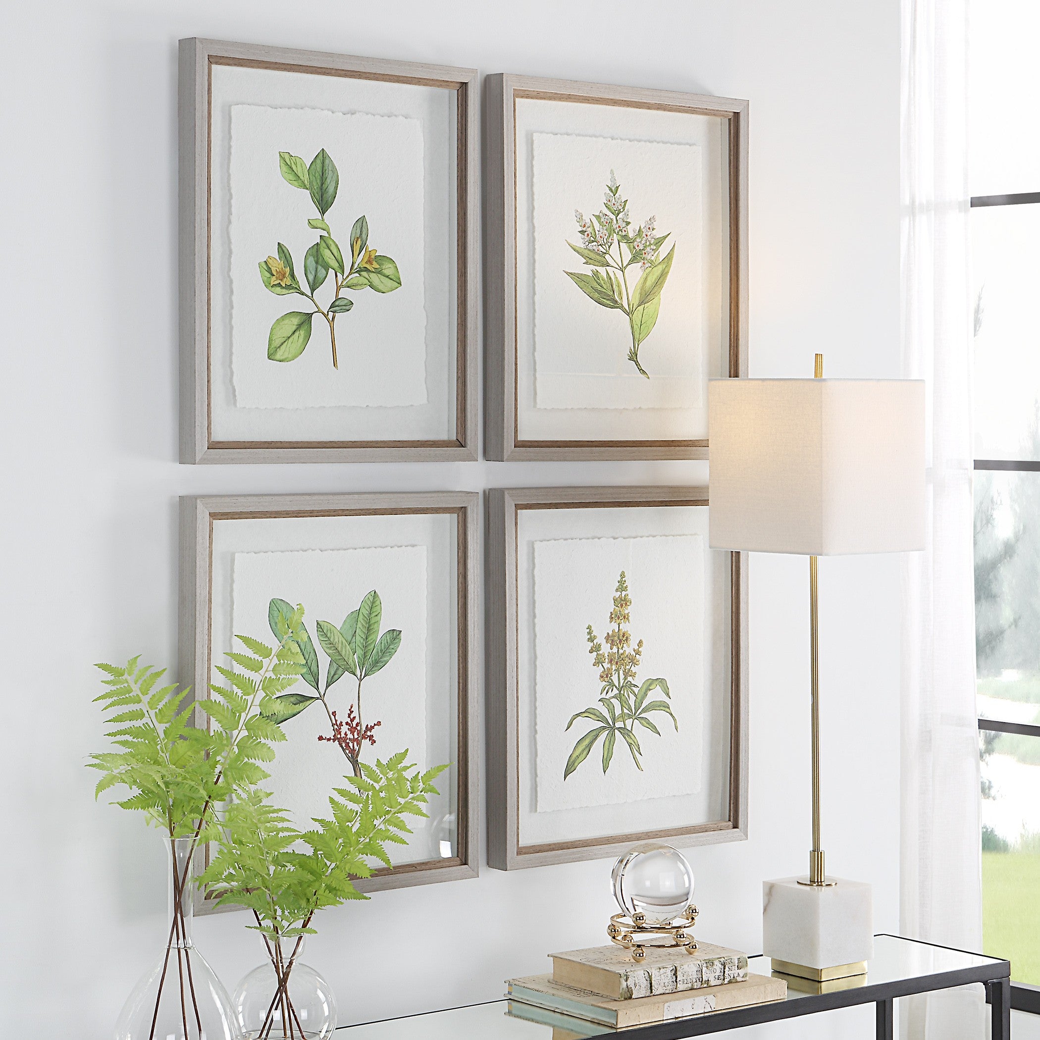 Wildflower Study Framed Prints - Set of 4 by Uttermost