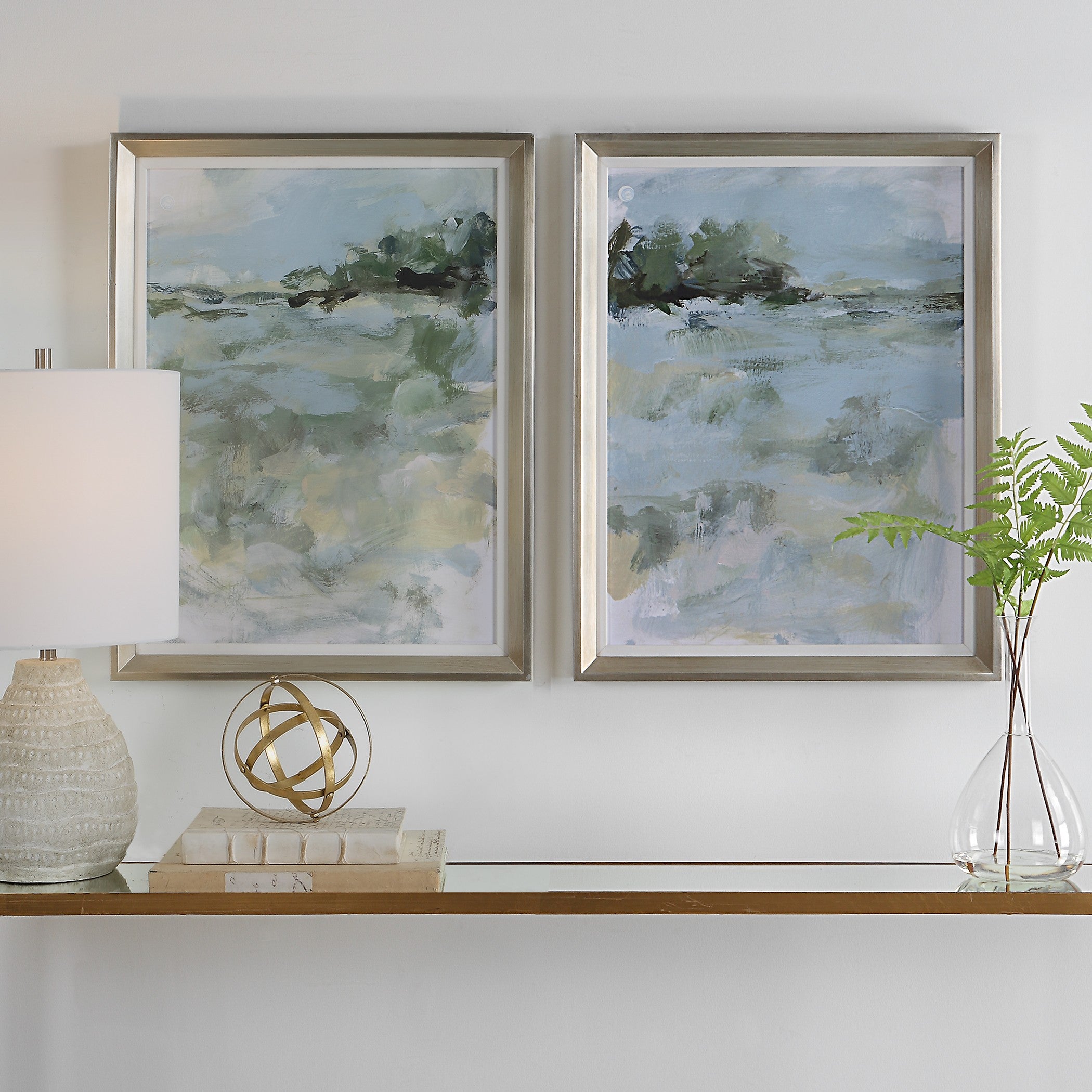 Far Away View Framed Prints - Set of 2 by Uttermost