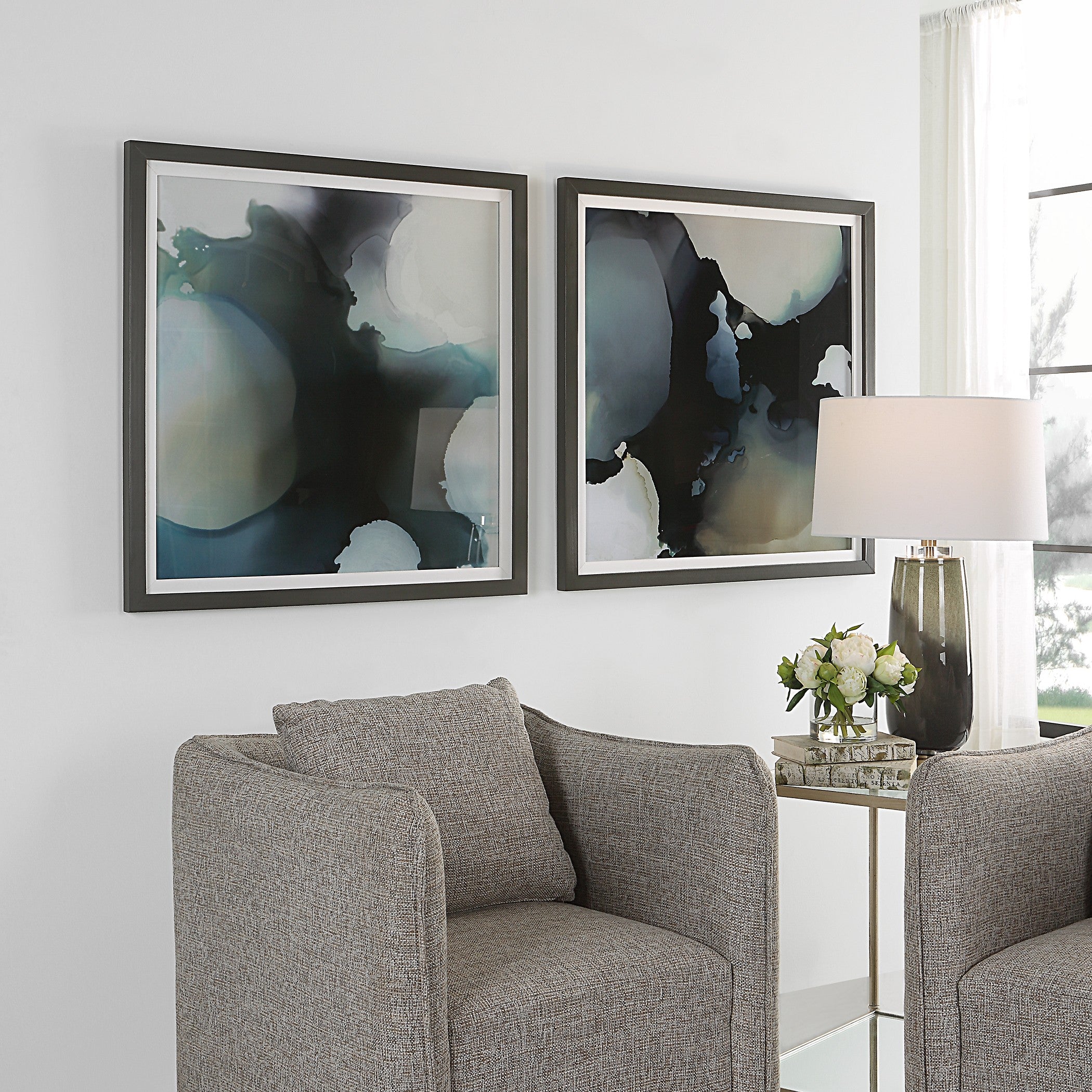 Telescopic Abstract Framed Prints - Set of 2 by Uttermost