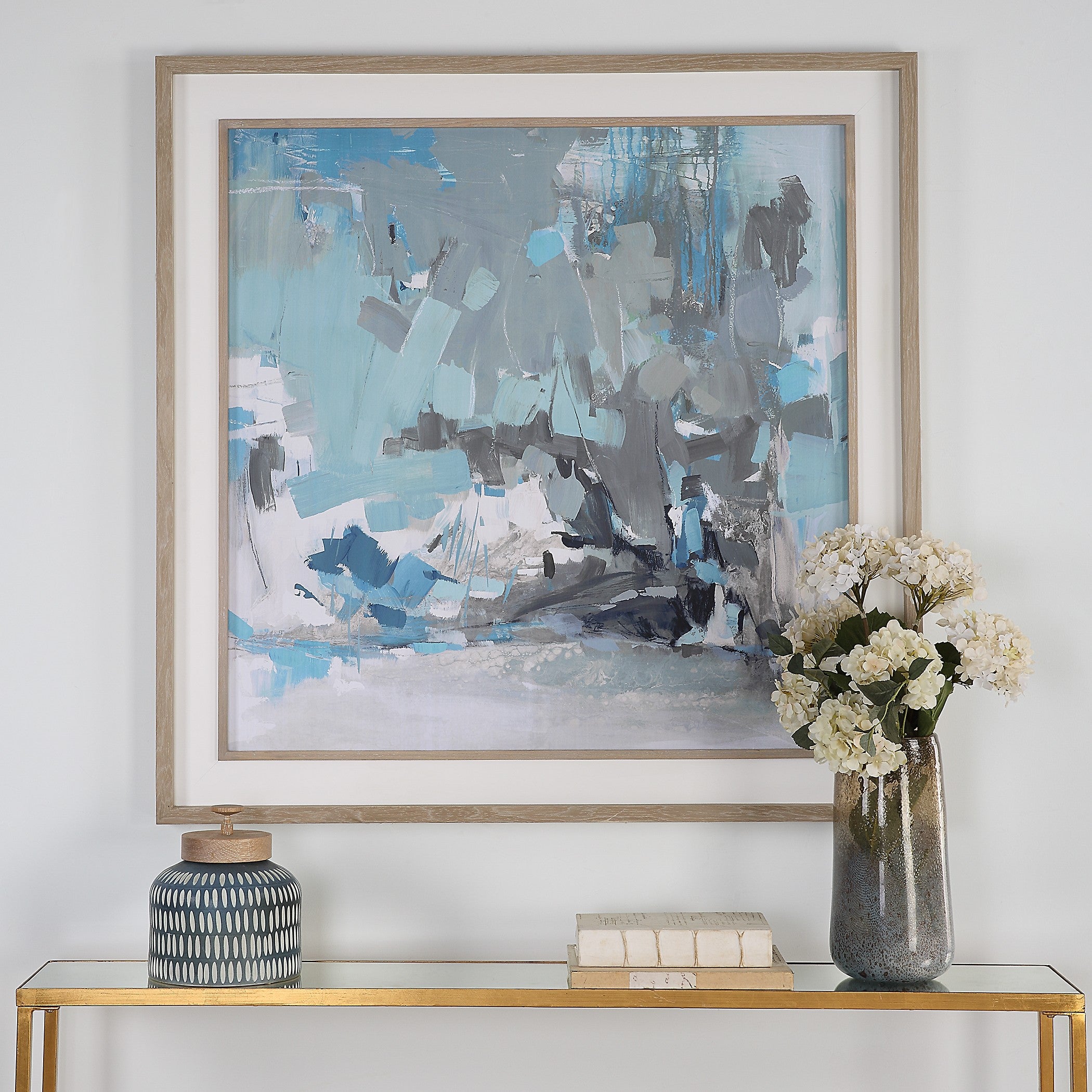 Misty Moonlight Abstract Framed Print by Uttermost