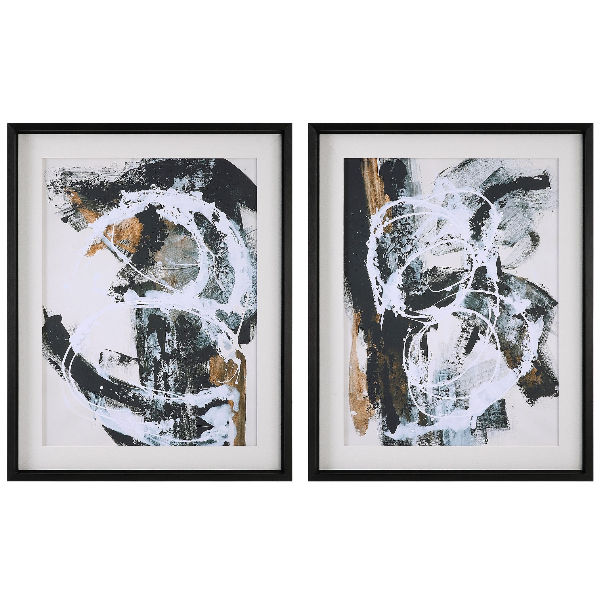 Winterland Abstract Prints - Set of 2 by Uttermost