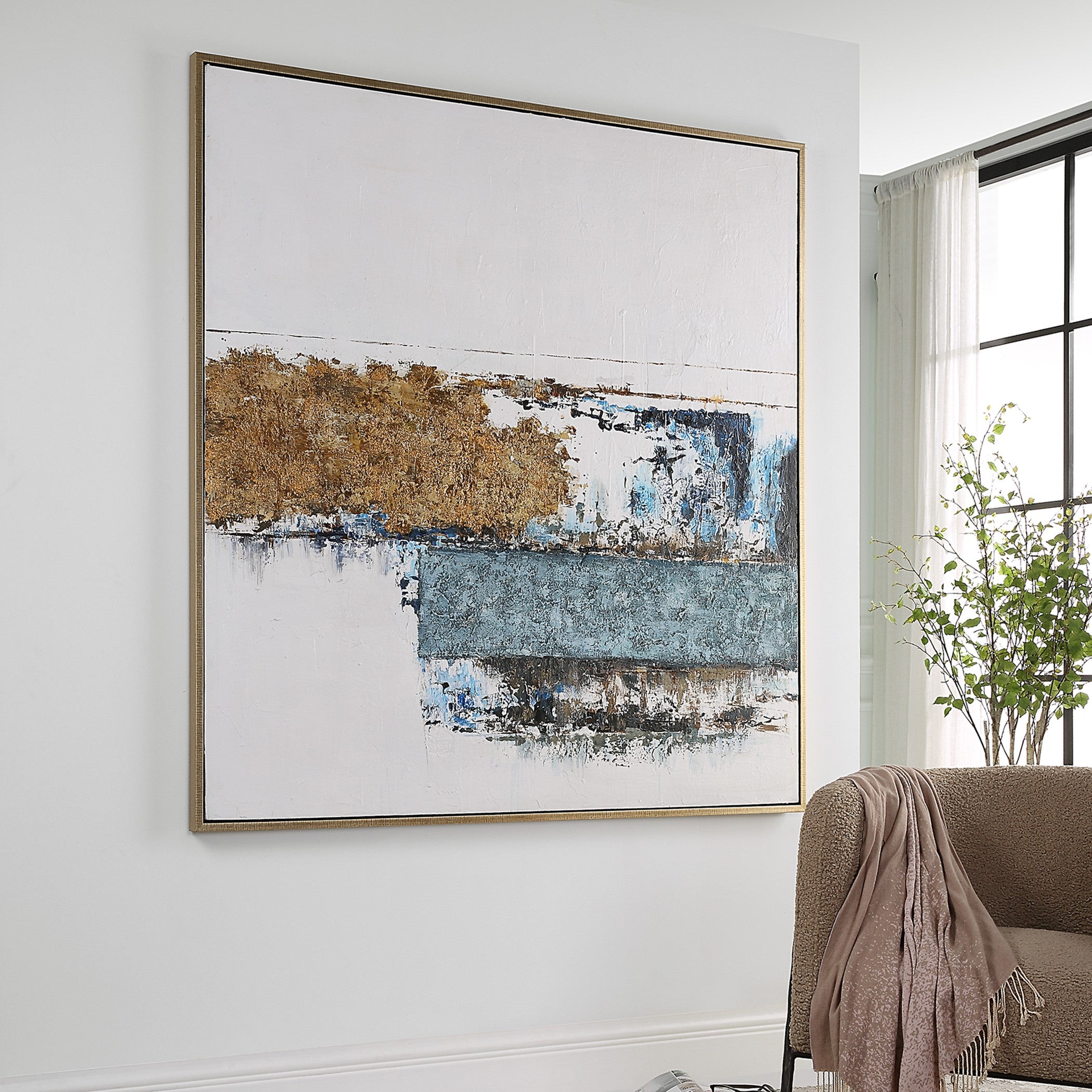 Stacked Against Hand Painted Canvas by Uttermost