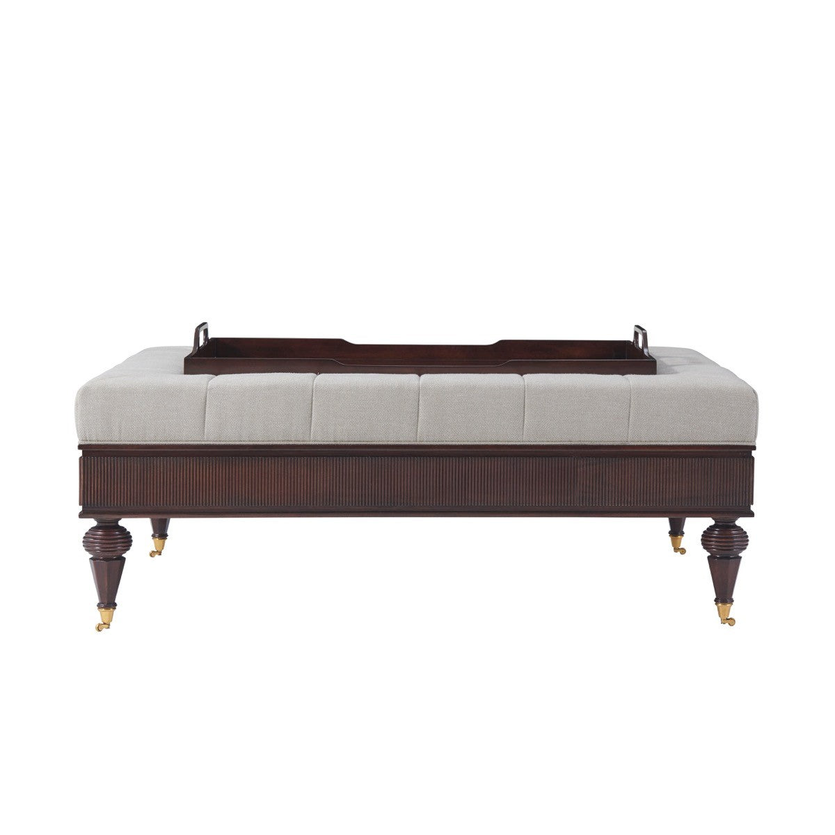 Ottoman Bolen in Kendal Linen by Theodore Alexander