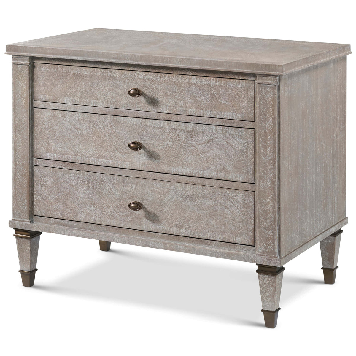 Massie Bedside Table in Light by Theodore Alexander