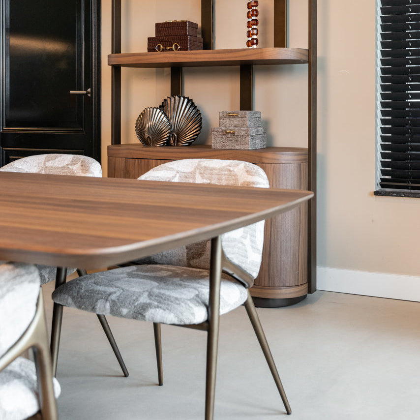 Windsor Brown Walnut Wood Dining Table - 230cm by Richmond Interiors