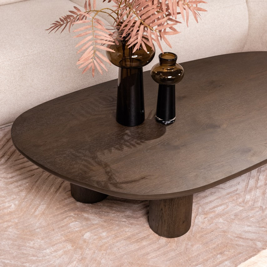 Ellington Brown Oak Veneer Coffee Table by Richmond Interiors