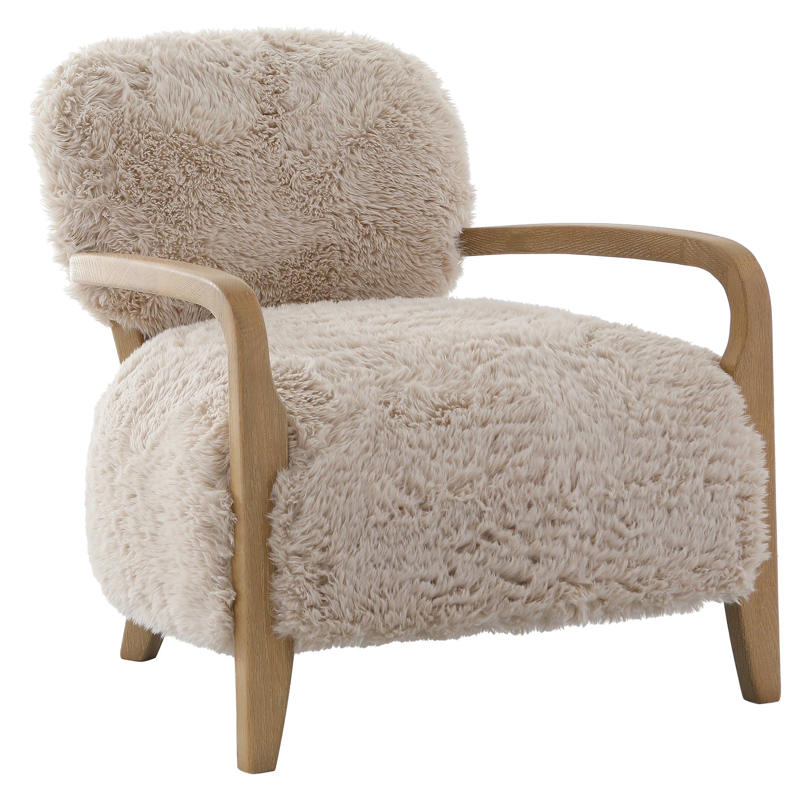Baaarb Accent Chair in Faux Sheepskin Keiichi