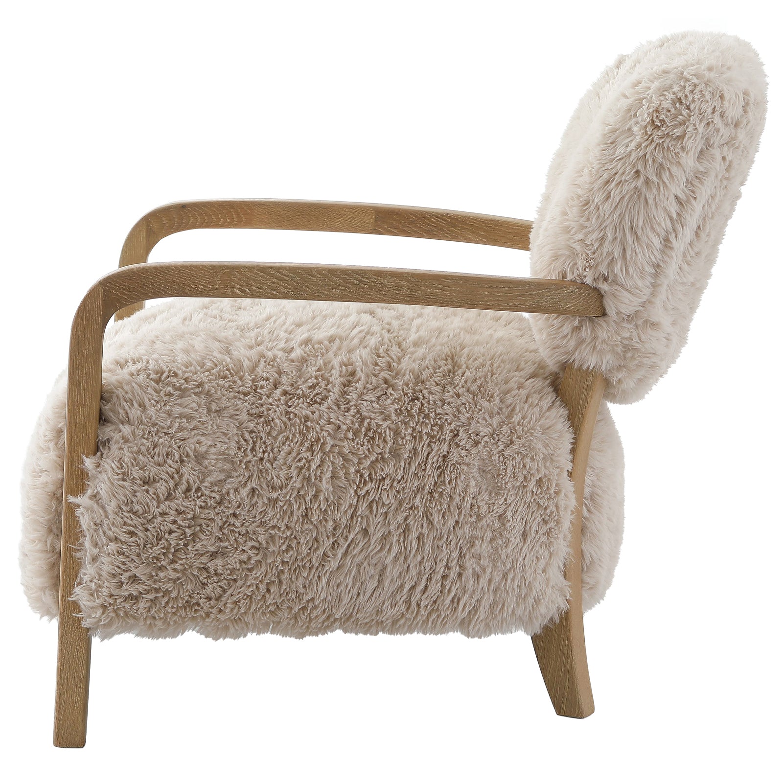 Baaarb Accent Chair in Faux Sheepskin Keiichi