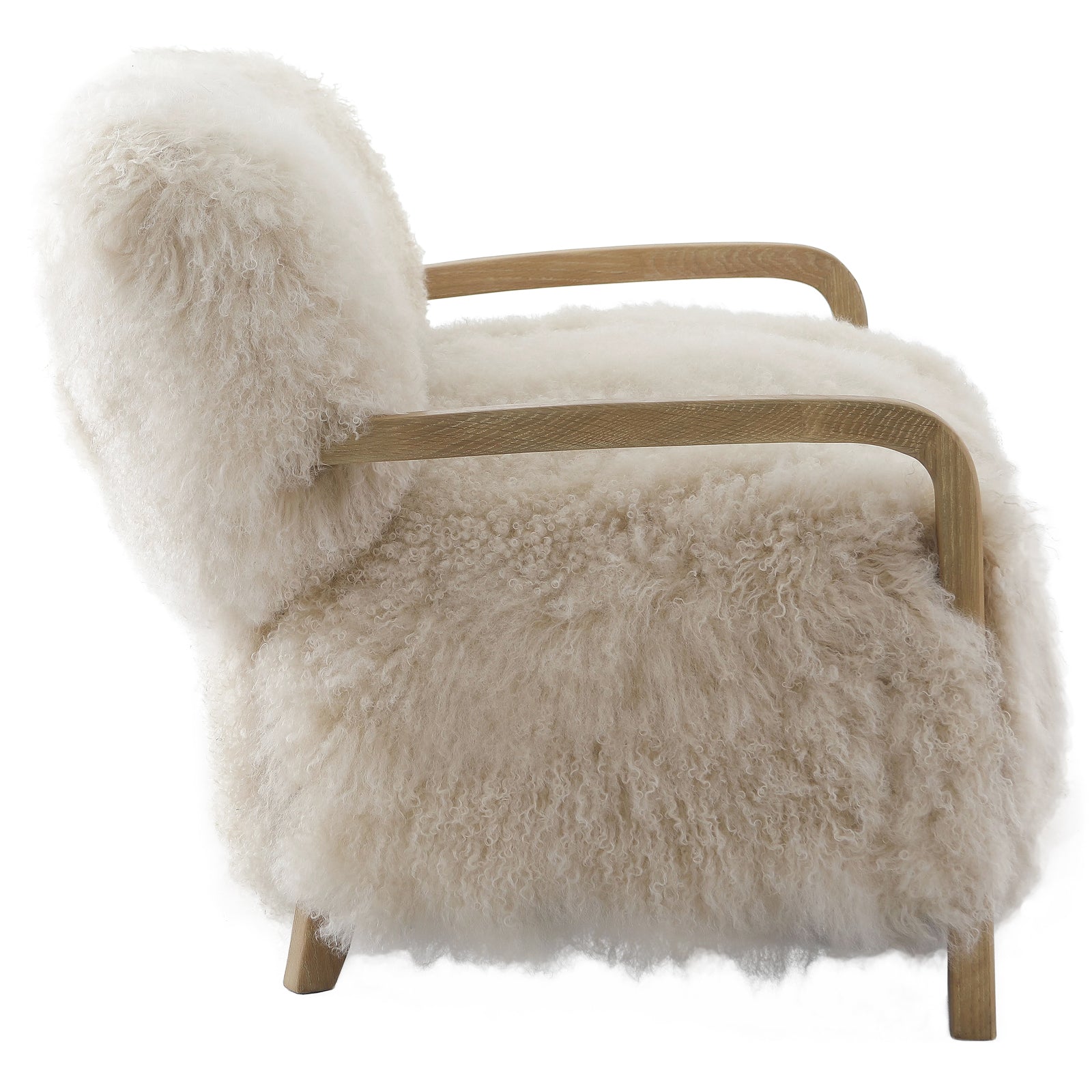 Baaarb Sofa in Natural Real Long Sheepskin by Keiichi